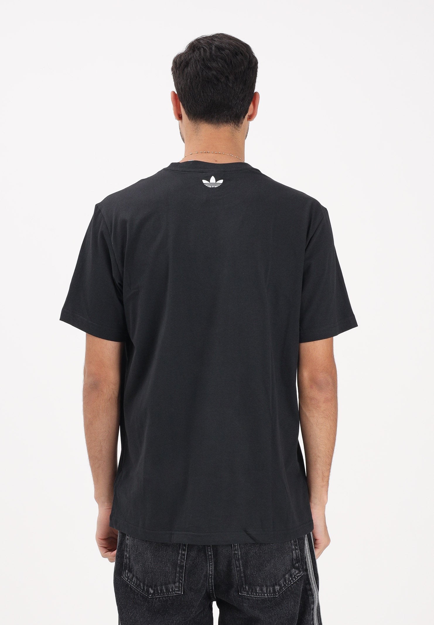 ADIDAS ORIGINALS T-shirt a manica corta Archive Anime Football nera da uomo KE2768 . ADIDAS ORIGINALS