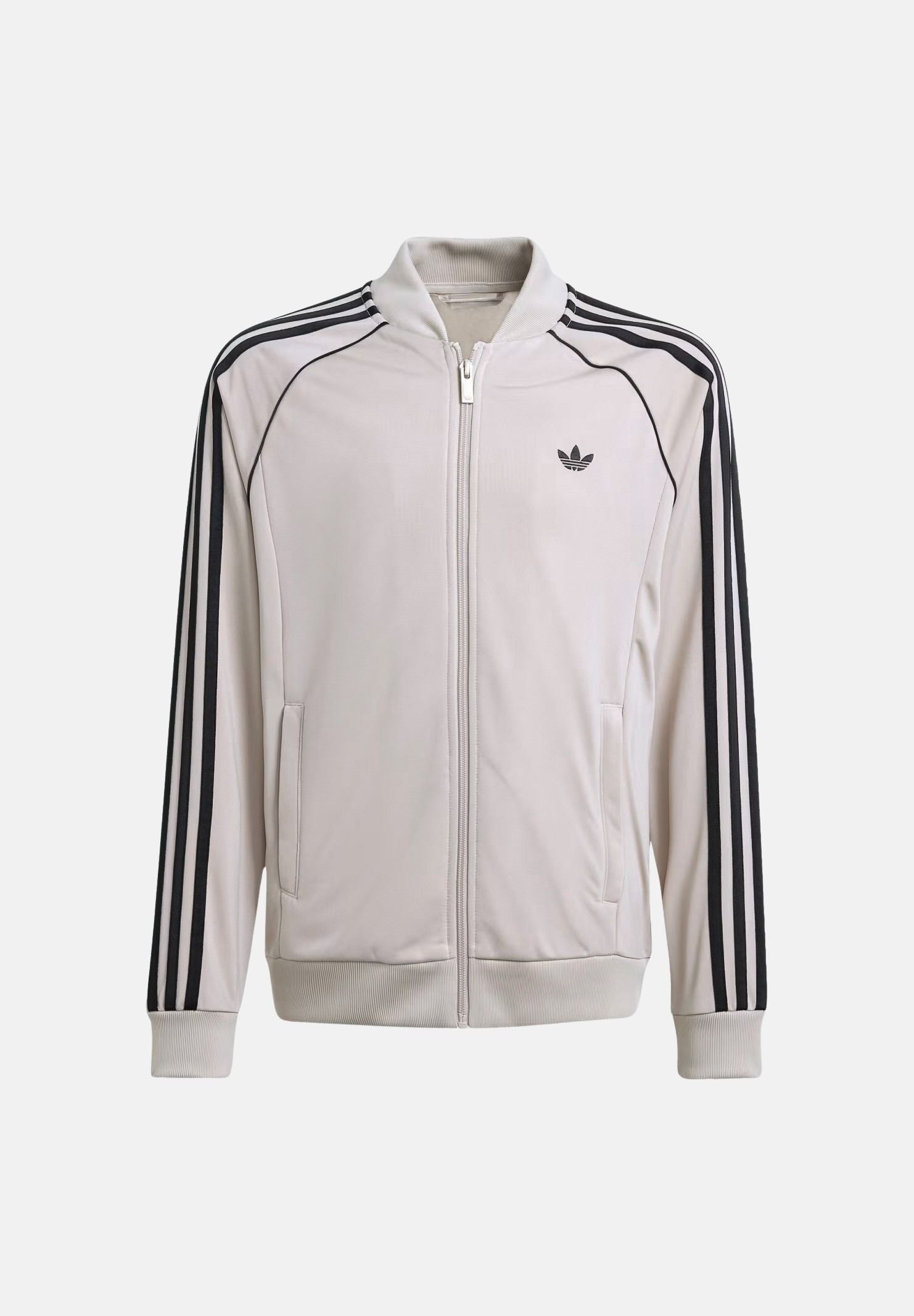 ADIDAS ORIGINALS Felpa con zip SST beige per bambino e bambina KE2855 . ADIDAS ORIGINALS