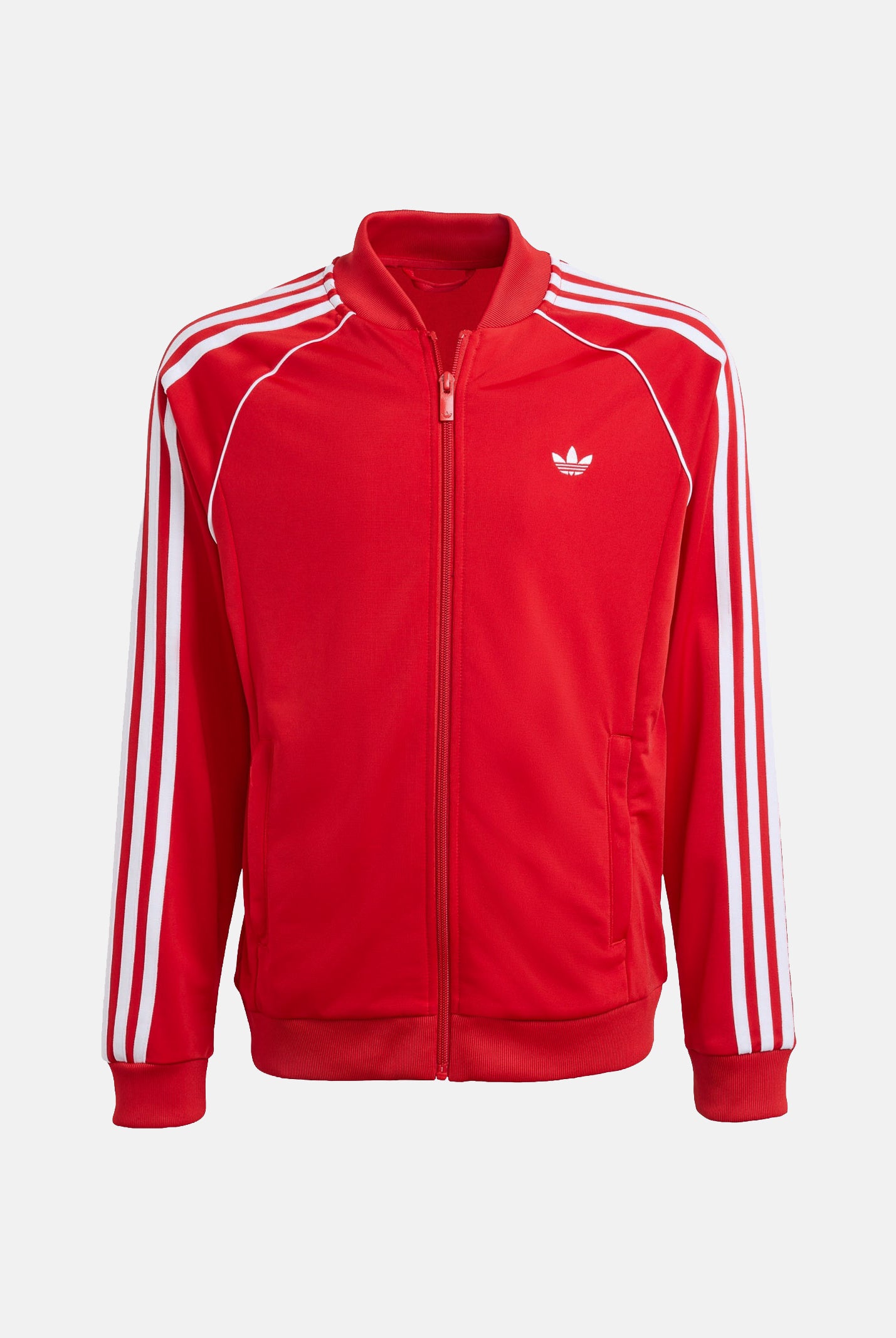 ADIDAS ORIGINALS Felpa con zip SST rossa per bambino e bambina KE2857 . ADIDAS ORIGINALS