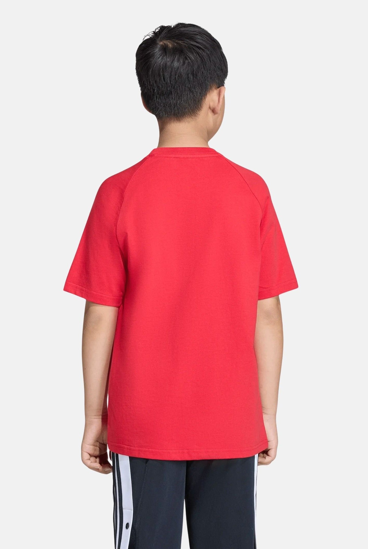 ADIDAS ORIGINALS T-shirt a manica corta Trefoil Loose rossa per bambino e bambina KE2875 . ADIDAS ORIGINALS