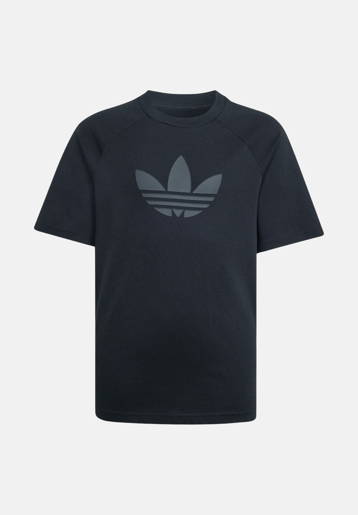 ADIDAS ORIGINALS T-shirt a manica corta Trefoil Loose nera per bambino e bambina KE2876 . ADIDAS ORIGINALS