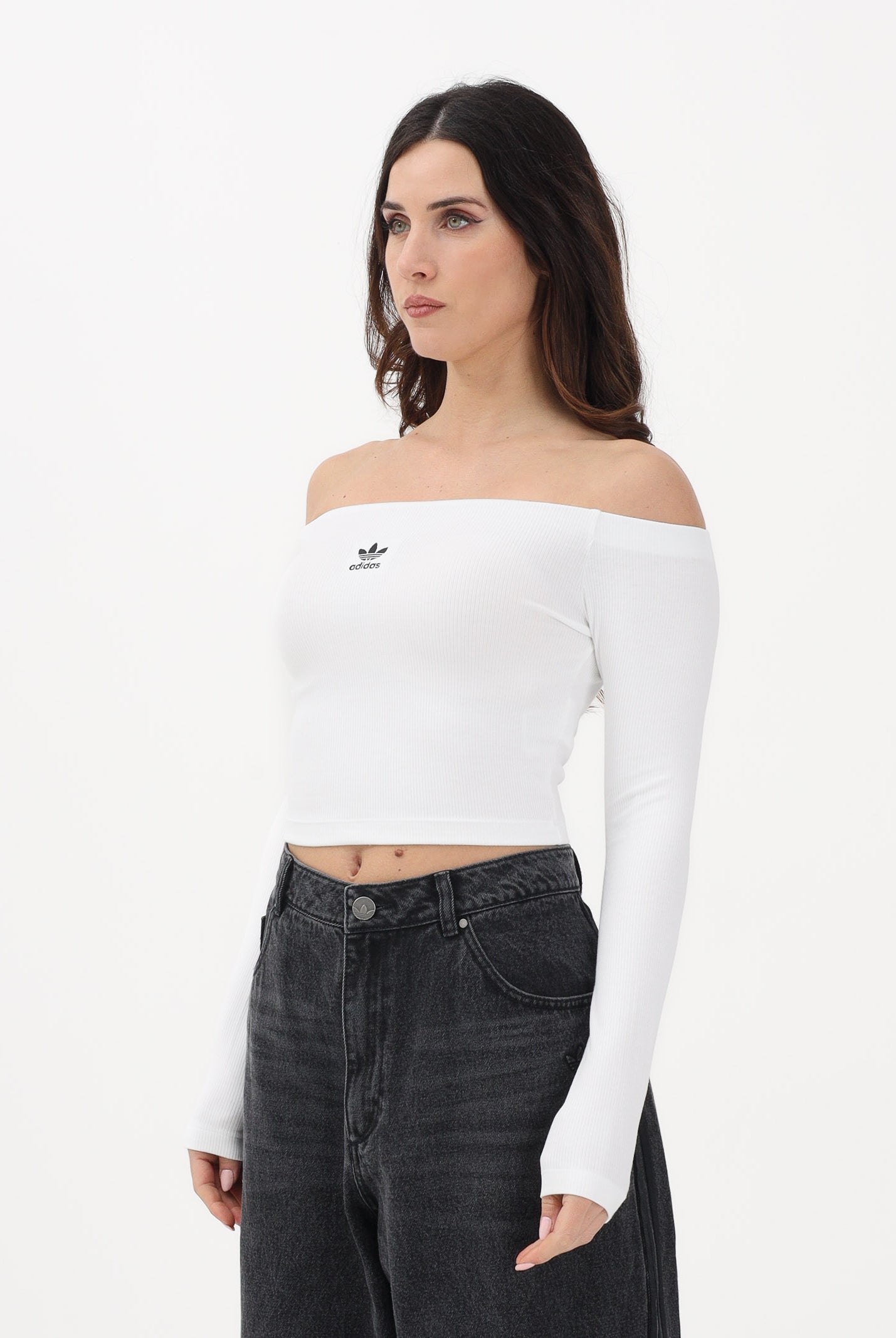ADIDAS ORIGINALS Top Essentials Rib Off bianco da donna KE3153 . ADIDAS ORIGINALS
