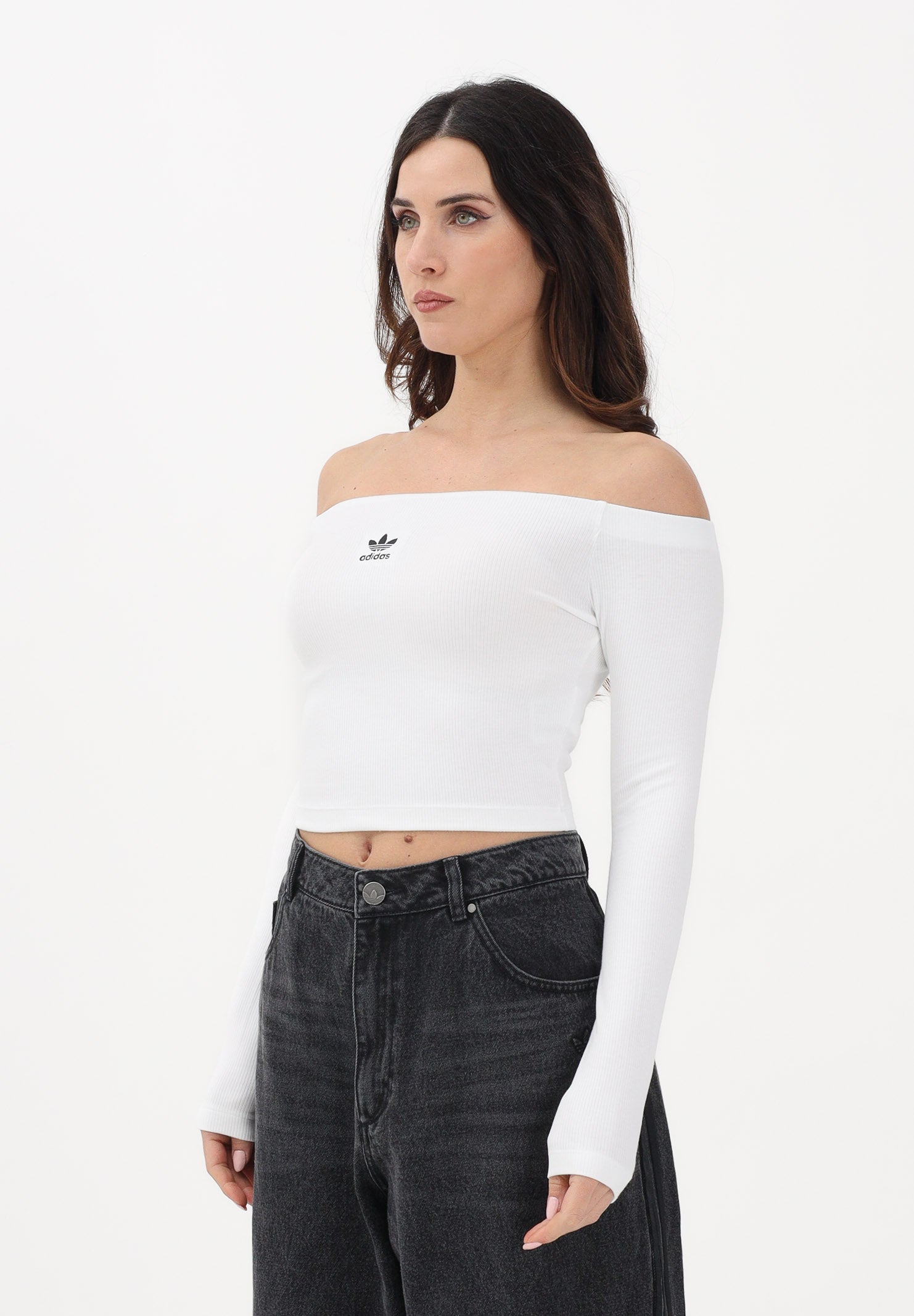 ADIDAS ORIGINALS Top Essentials Rib Off bianco da donna KE3153 . ADIDAS ORIGINALS