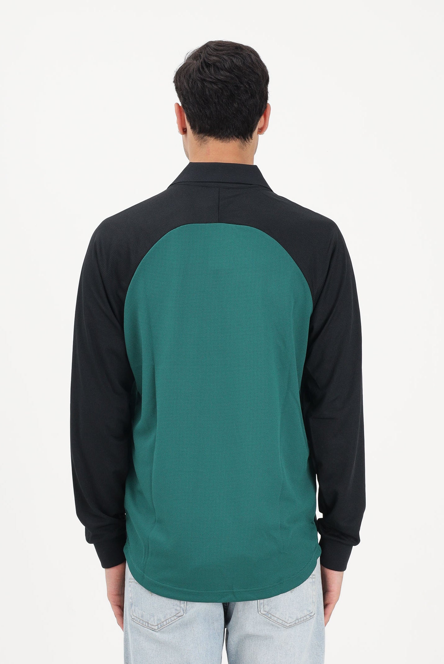 ADIDAS ORIGINALS Polo a manica lunga SPONSORED ARCHIVE verde e nera per uomo e donna KE3315 . ADIDAS ORIGINALS
