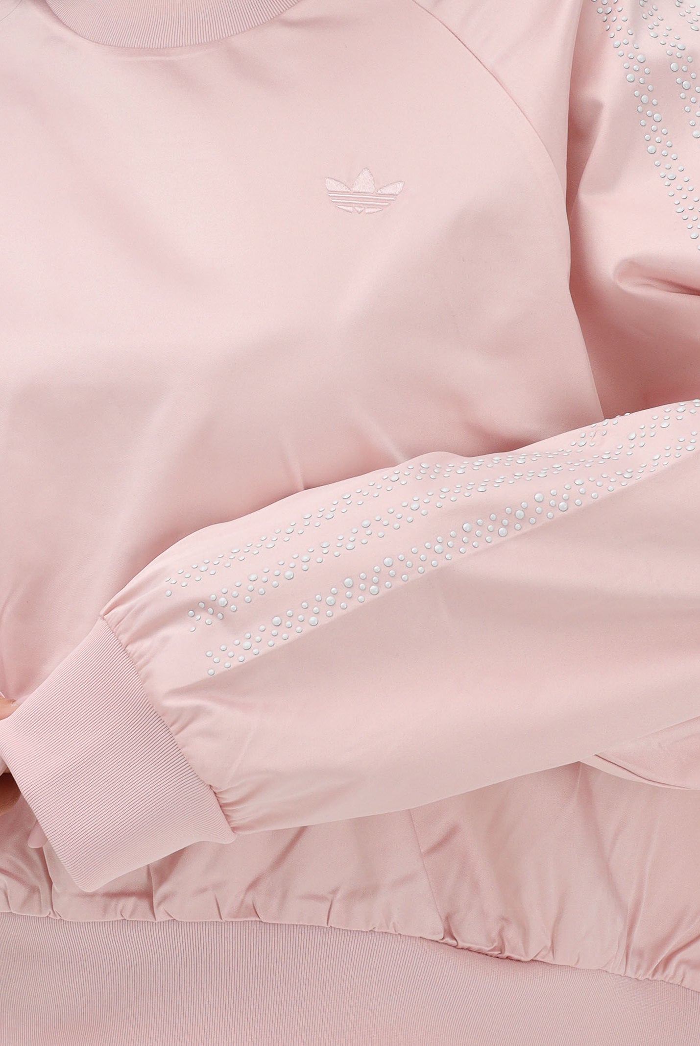 ADIDAS ORIGINALS Felpa girocollo PEARL JACQUARD rosa da donna KE3354 . ADIDAS ORIGINALS