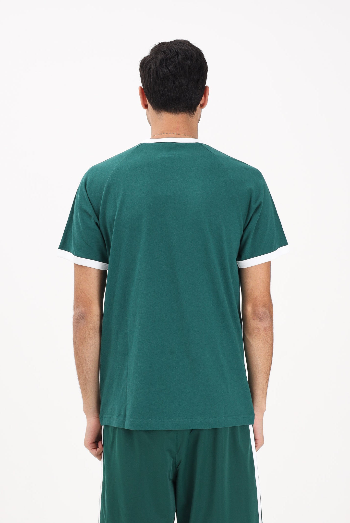 ADIDAS ORIGINALS T-shirt a manica corta 3 STRIPES verde da uomo KE3534 . ADIDAS ORIGINALS