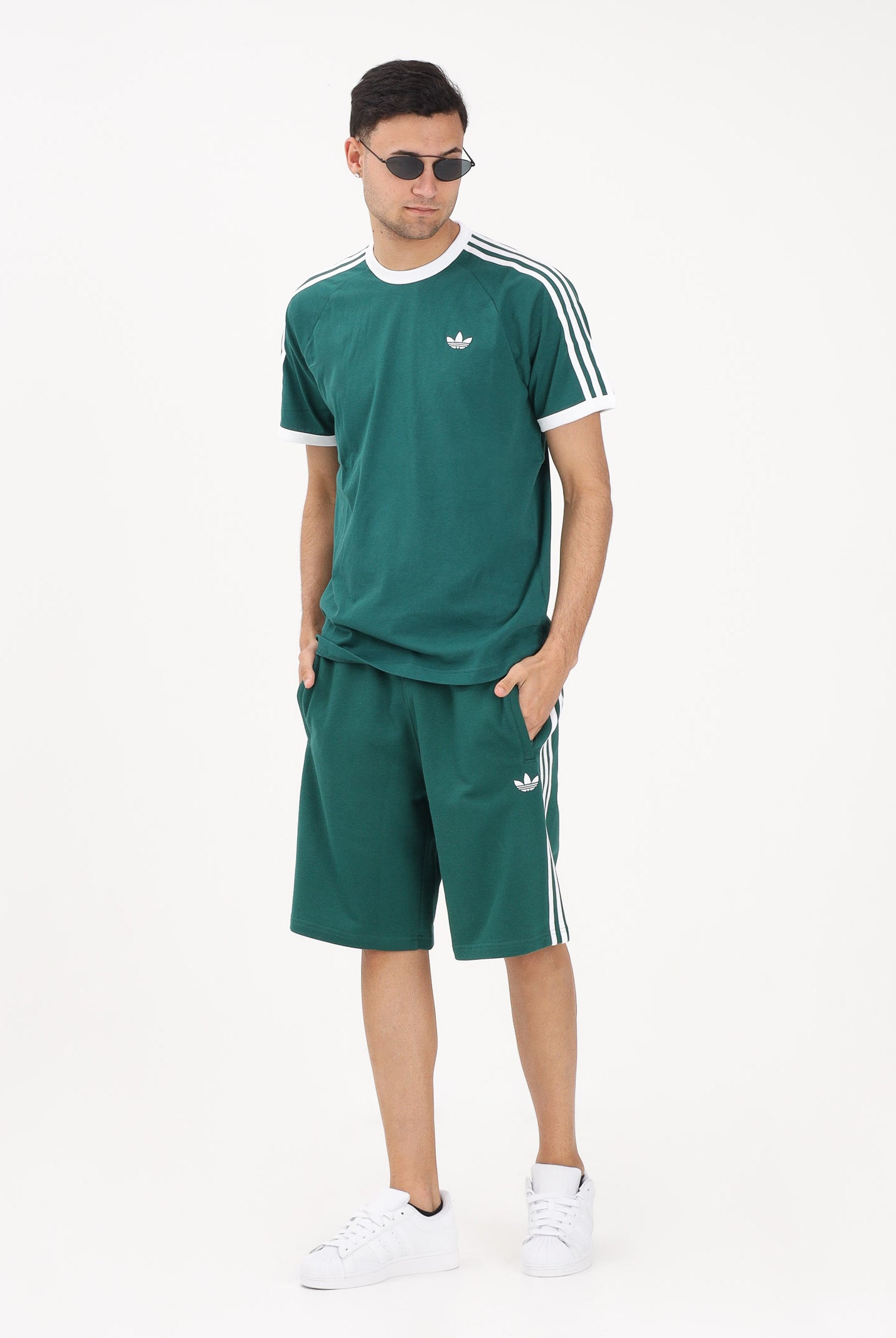 ADIDAS ORIGINALS Shorts sportivo 3-STRIPES verde da uomo KE3563 . ADIDAS ORIGINALS