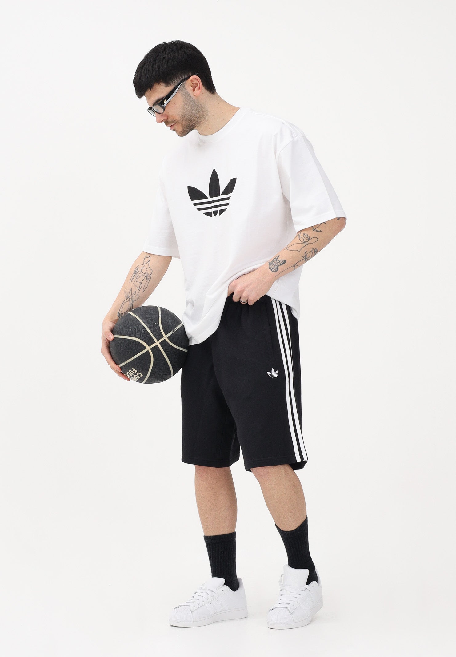 ADIDAS ORIGINALS Shorts sportivo 3-STRIPES nero da uomo KE3566 . ADIDAS ORIGINALS