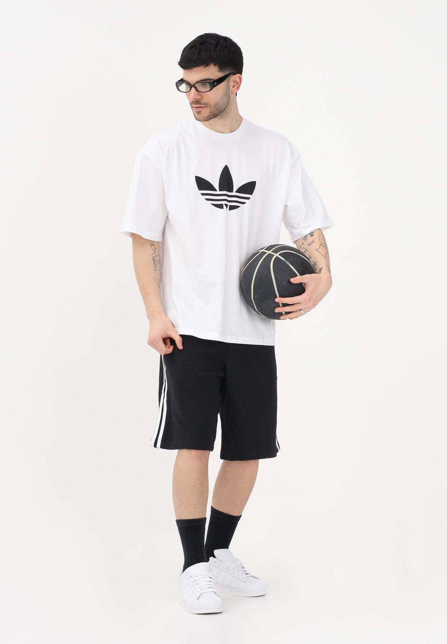 ADIDAS ORIGINALS Shorts sportivo 3-STRIPES nero da uomo KE3566 . ADIDAS ORIGINALS