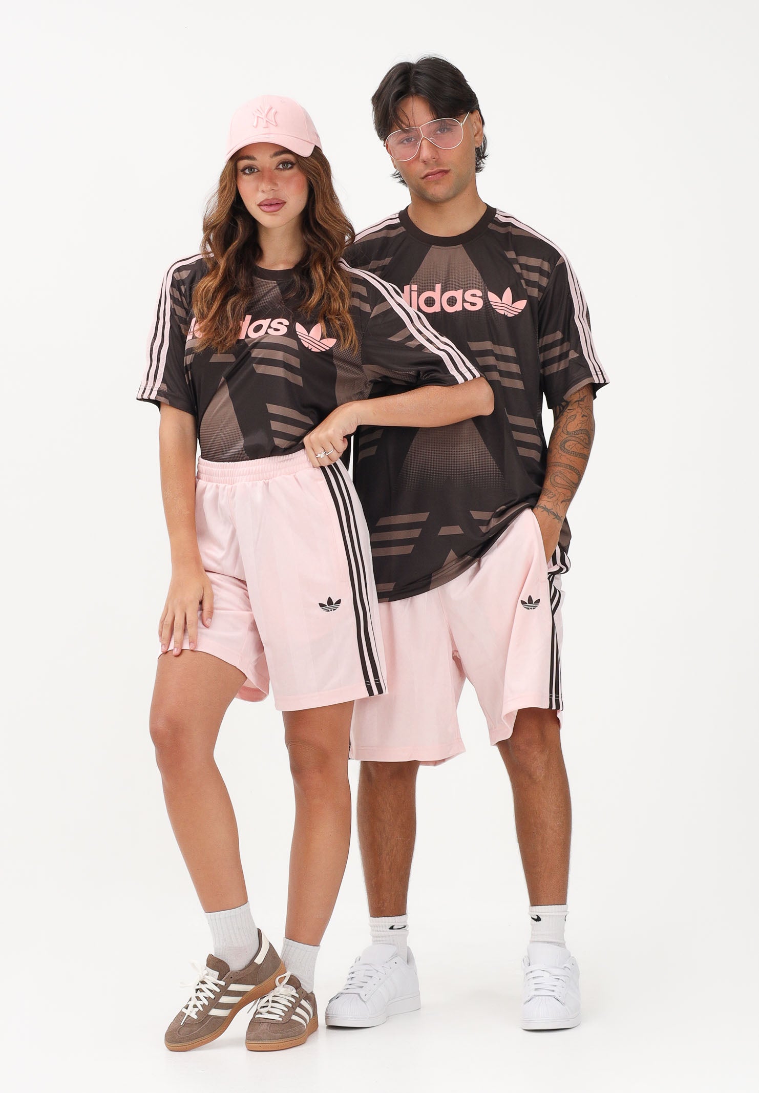 ADIDAS ORIGINALS Shorts sportivo 3 Strisce Loose Engineered rosa per uomo e donna KE3591 . ADIDAS ORIGINALS