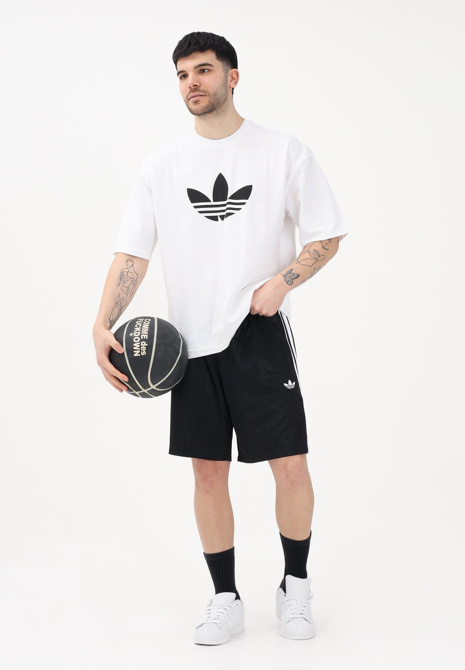 ADIDAS ORIGINALS Shorts sportivo 3 STRIPES LOOSE ENGINEERED nero da uomo KE3594 . ADIDAS ORIGINALS