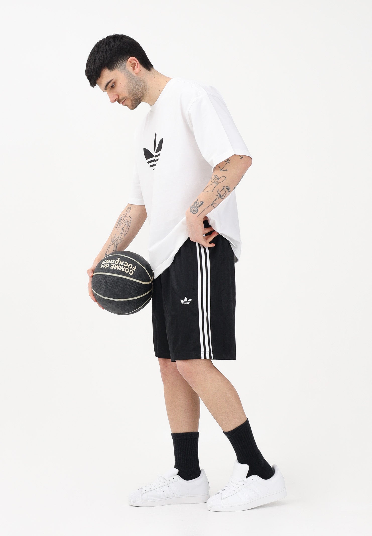 ADIDAS ORIGINALS Shorts sportivo 3 STRIPES LOOSE ENGINEERED nero da uomo KE3594 . ADIDAS ORIGINALS