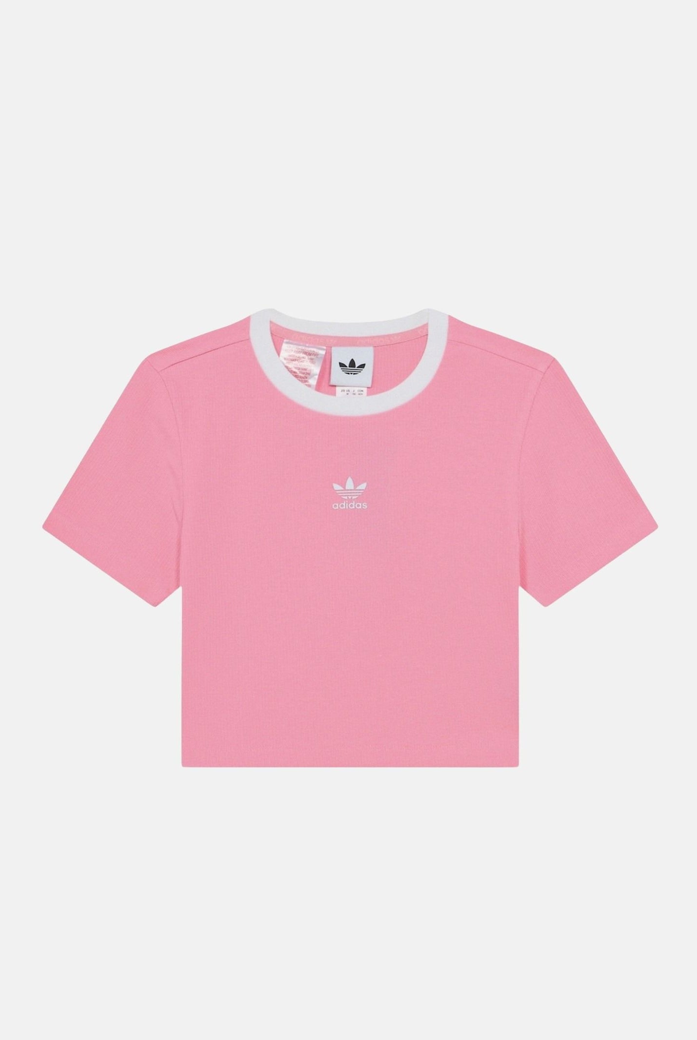 ADIDAS ORIGINALS T-shirt a manica corta Tight Mini Rib rosa da bambina KE4914 . ADIDAS ORIGINALS