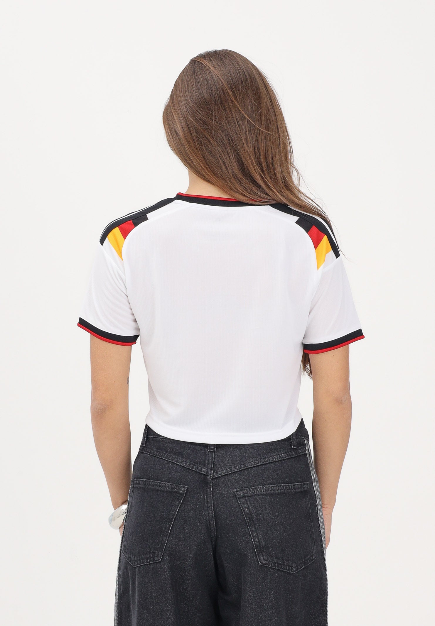 ADIDAS PERFORMANCE T-shirt a manica corta Home Cropped Germania 26 bianca da donna KE5854 . ADIDAS ORIGINALS