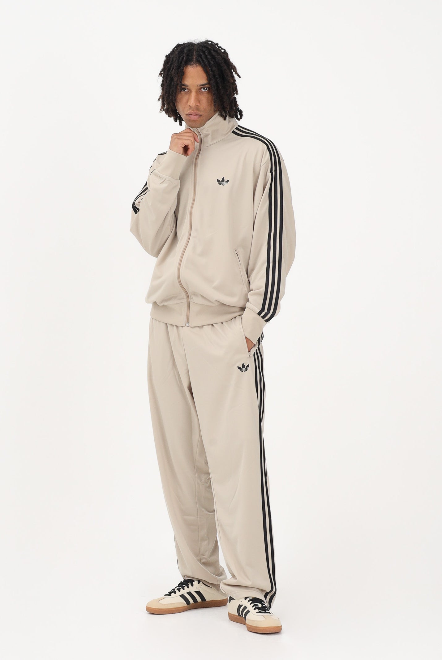 ADIDAS ORIGINALS Pantalone sportivo Firebird beige e nero da uomo KE6679 . ADIDAS ORIGINALS