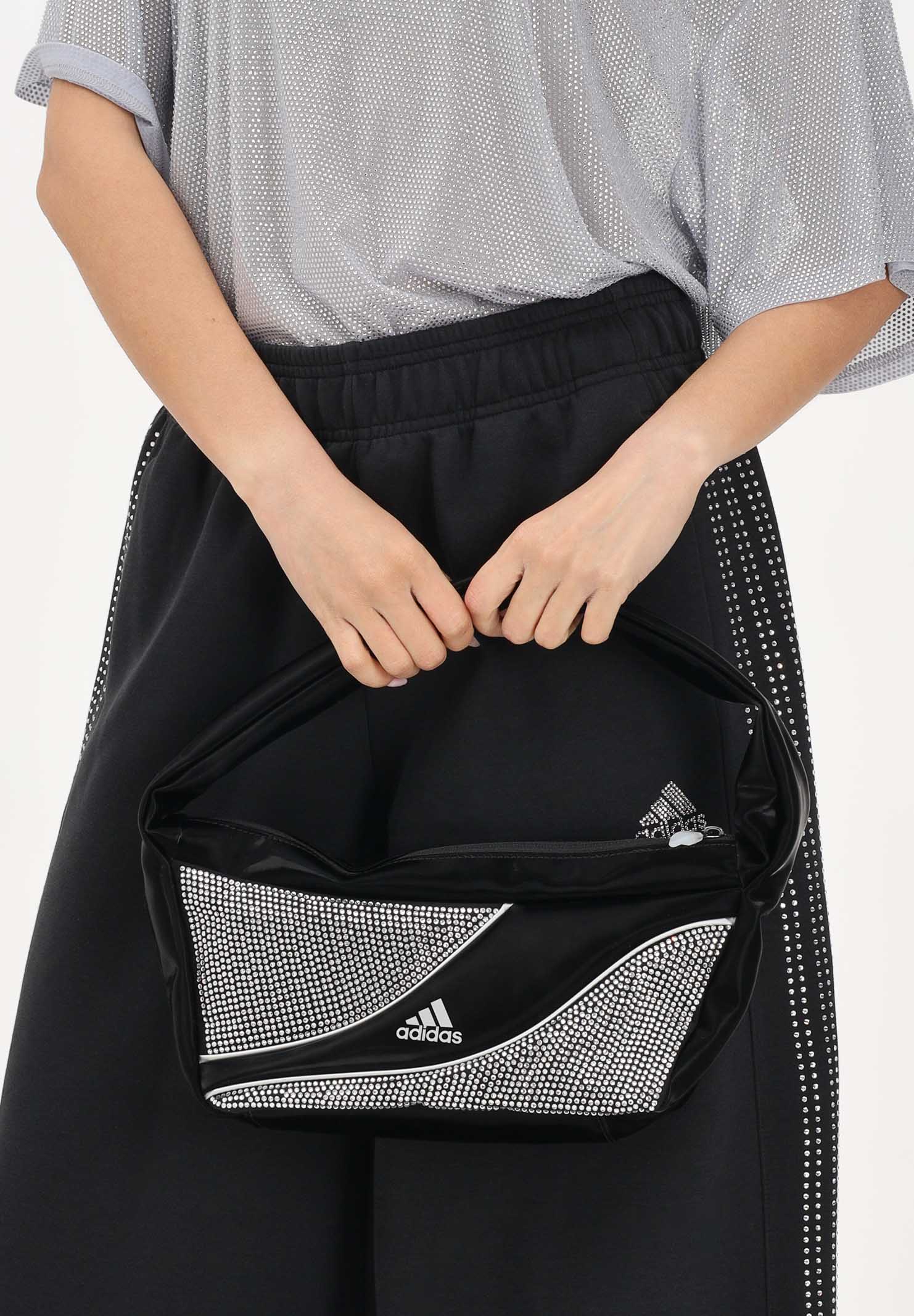 ADIDAS ORIGINALS Borsa a spalla Small Rhinestones nera da donna KE9595 . ADIDAS ORIGINALS