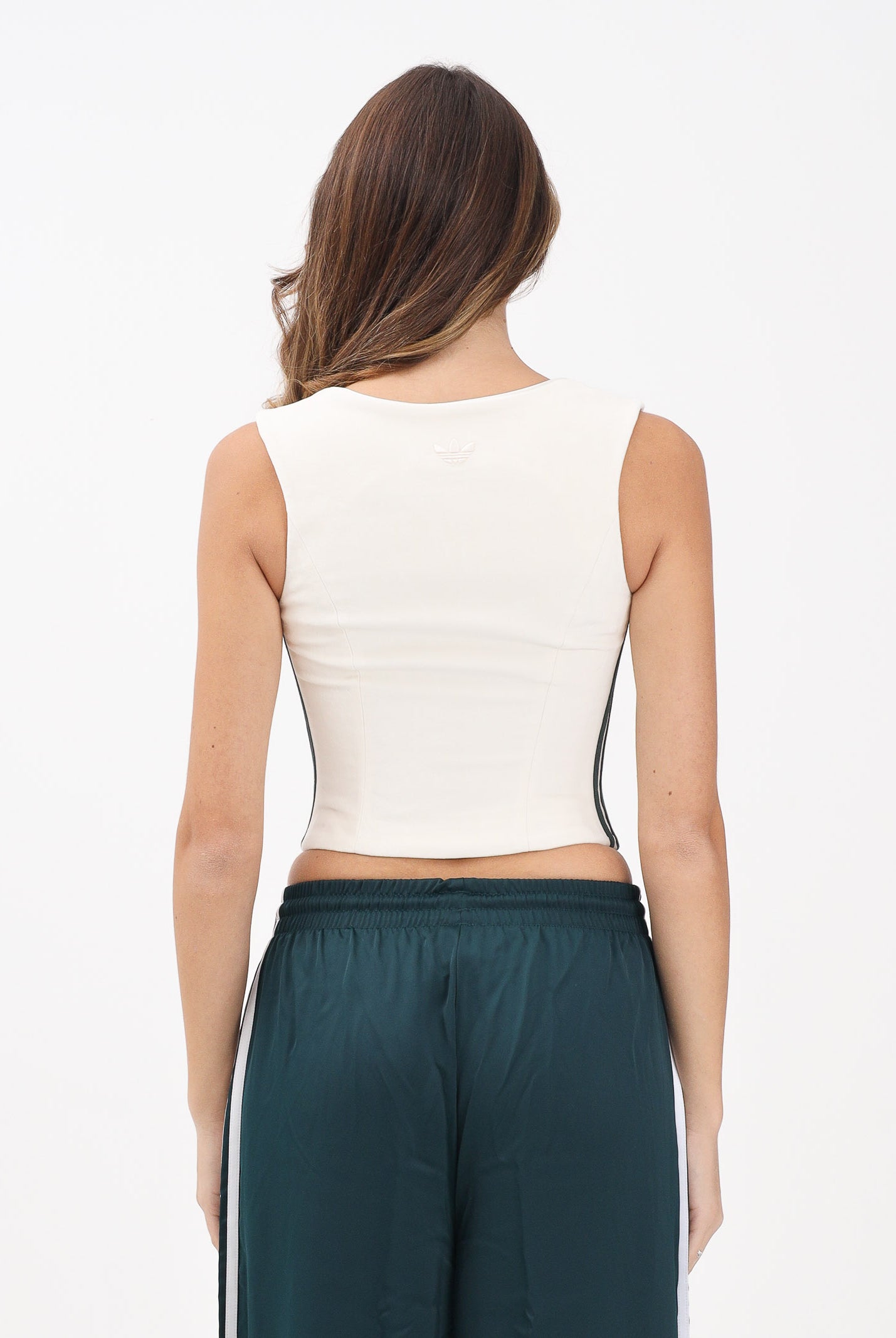 ADIDAS ORIGINALS Corsetto in velluto panna da donna KF4692 . ADIDAS ORIGINALS
