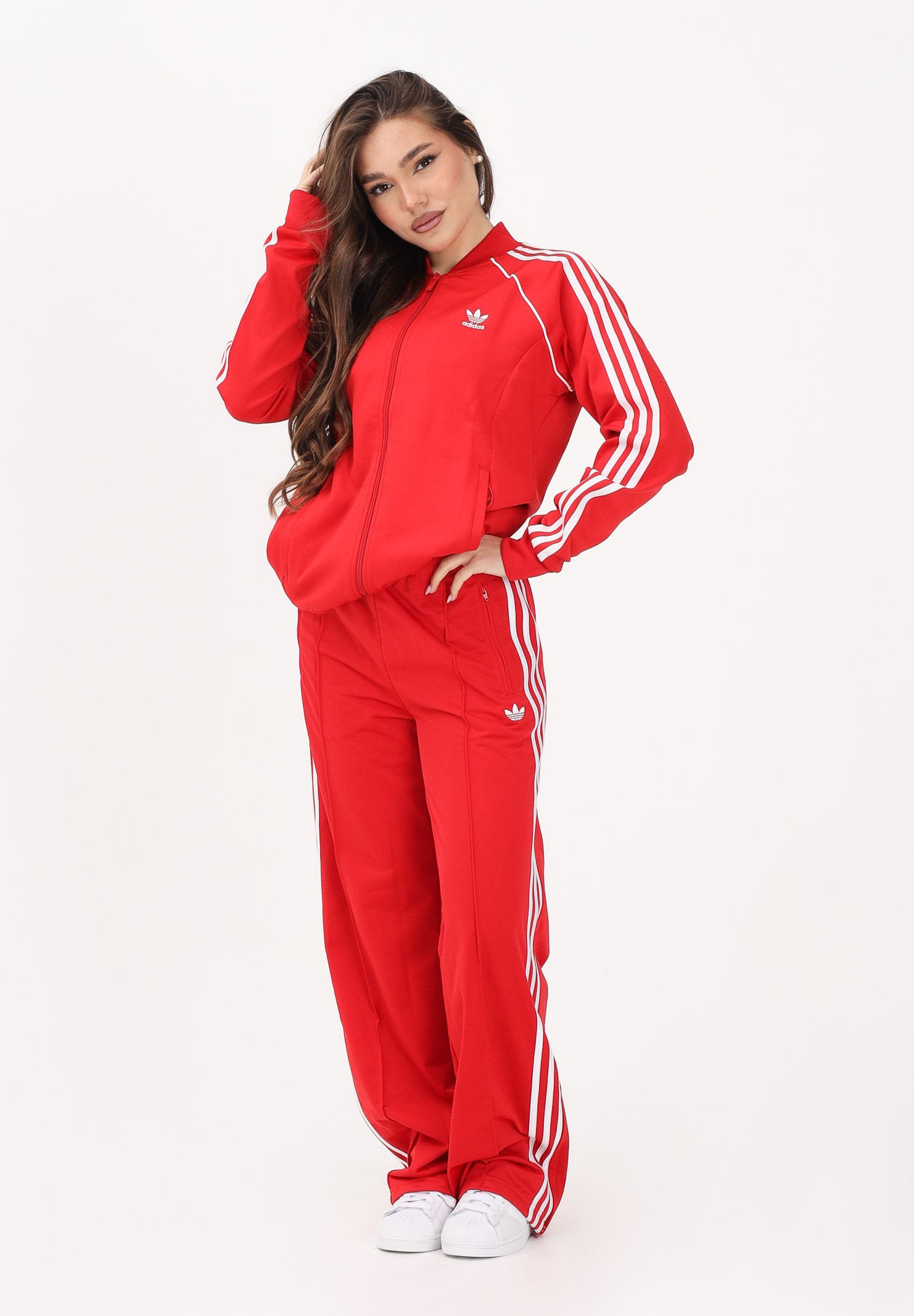 ADIDAS ORIGINALS Pantalone sportivo LOOSE FIREBIRD rosso da donna KG3703 . ADIDAS ORIGINALS