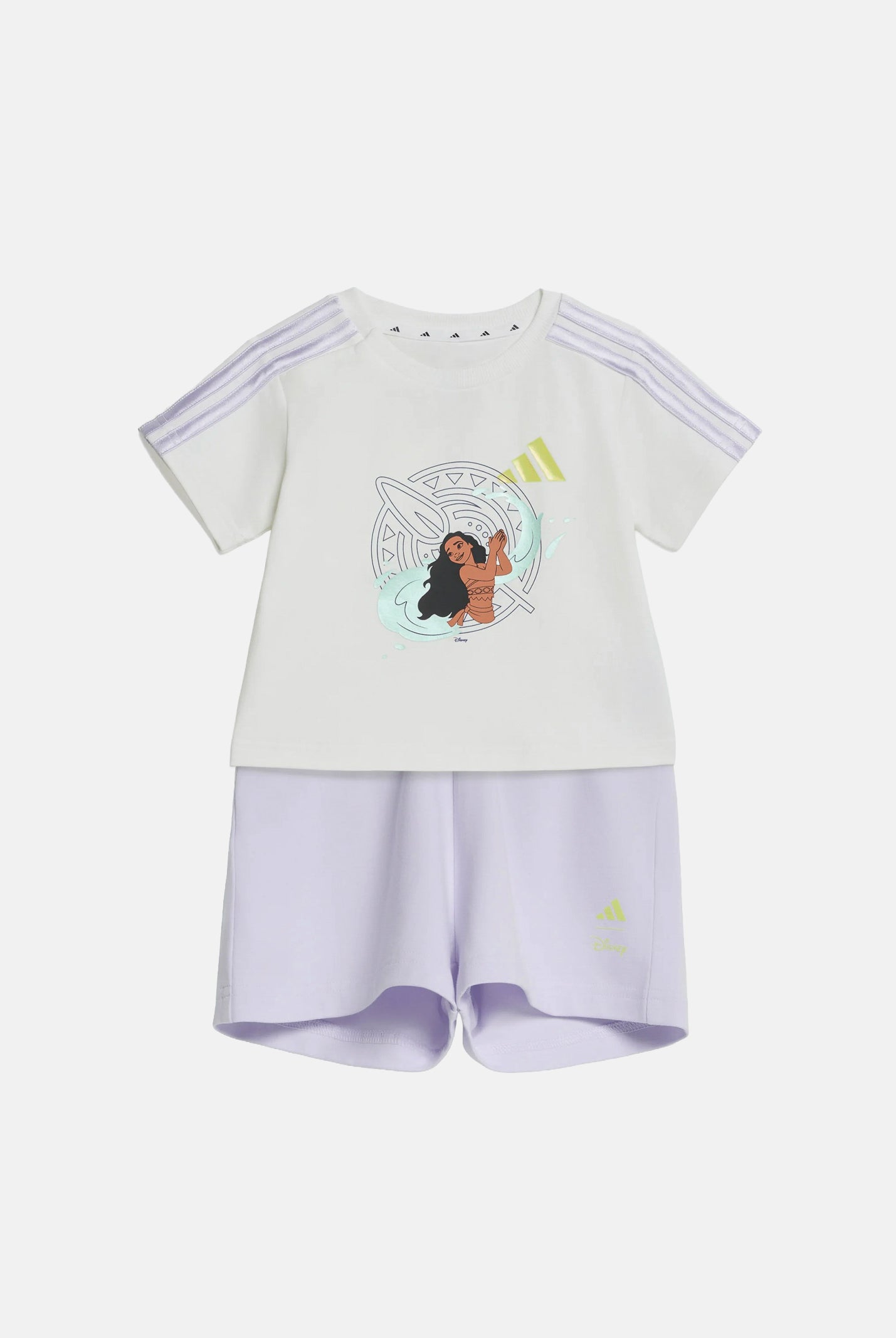 ADIDAS ORIGINALS completo ADIDAS DISNEY T-SHIRT SET White / Semi Frozen Lemon bianco lilla giallo neonata KG6117 . ADIDAS ORIGINALS