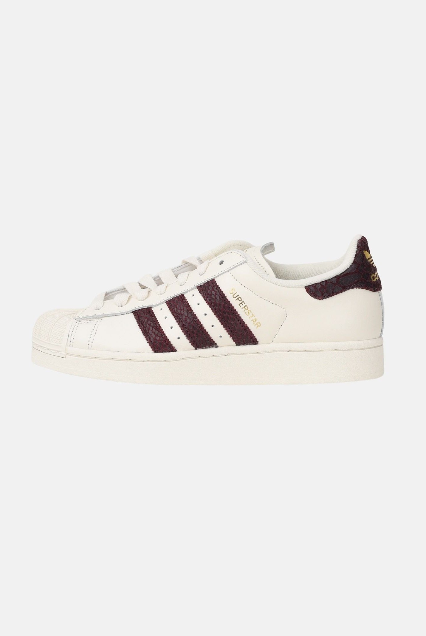 ADIDAS ORIGINALS Sneakers SUPERSTAR II panna e bordeaux per uomo e donna KI3570 . ADIDAS ORIGINALS