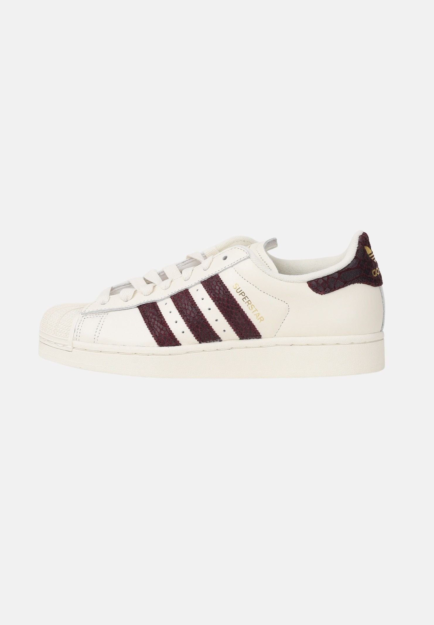 ADIDAS ORIGINALS Sneakers SUPERSTAR II panna e bordeaux per uomo e donna KI3570 . ADIDAS ORIGINALS