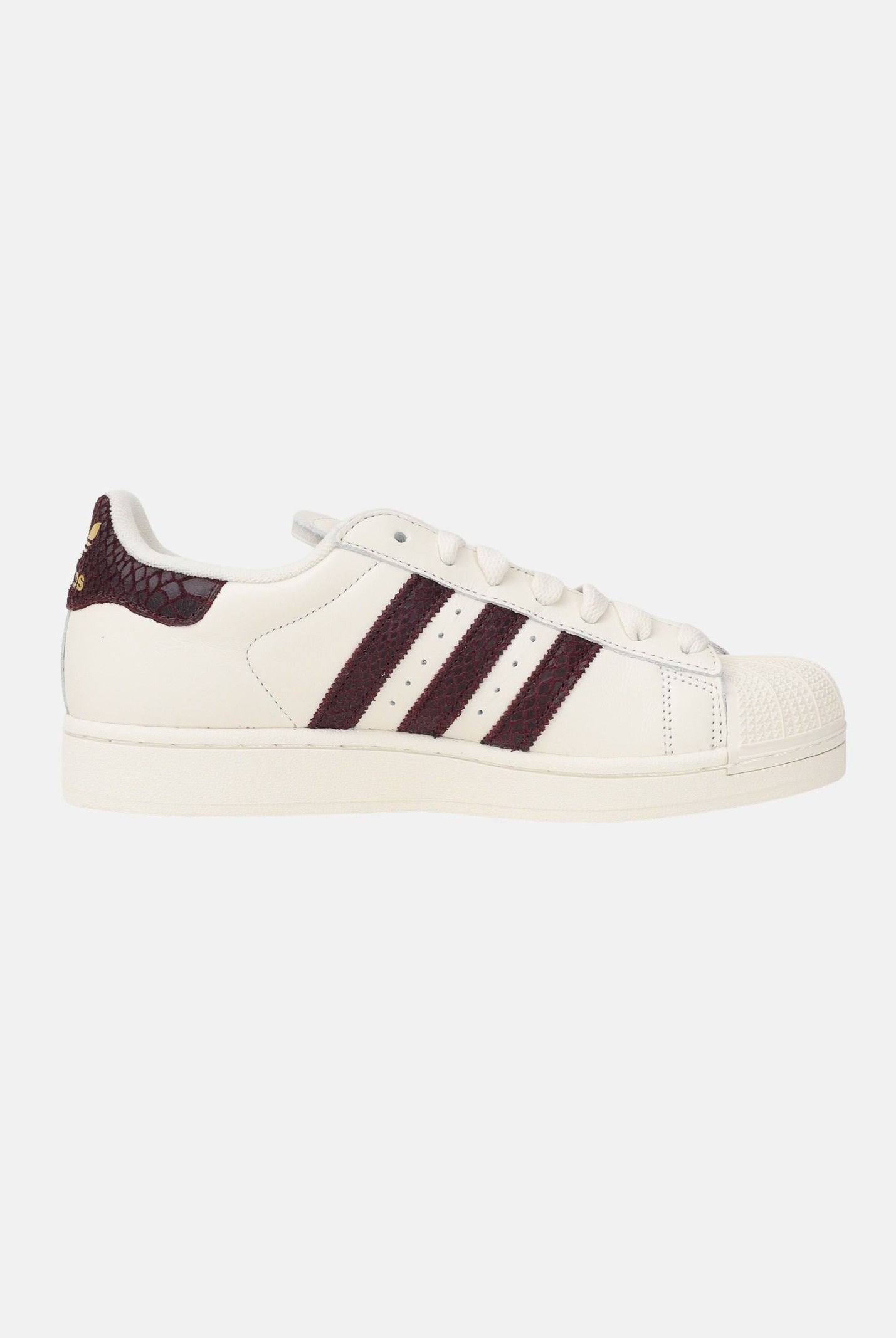 ADIDAS ORIGINALS Sneakers SUPERSTAR II panna e bordeaux per uomo e donna KI3570 . ADIDAS ORIGINALS