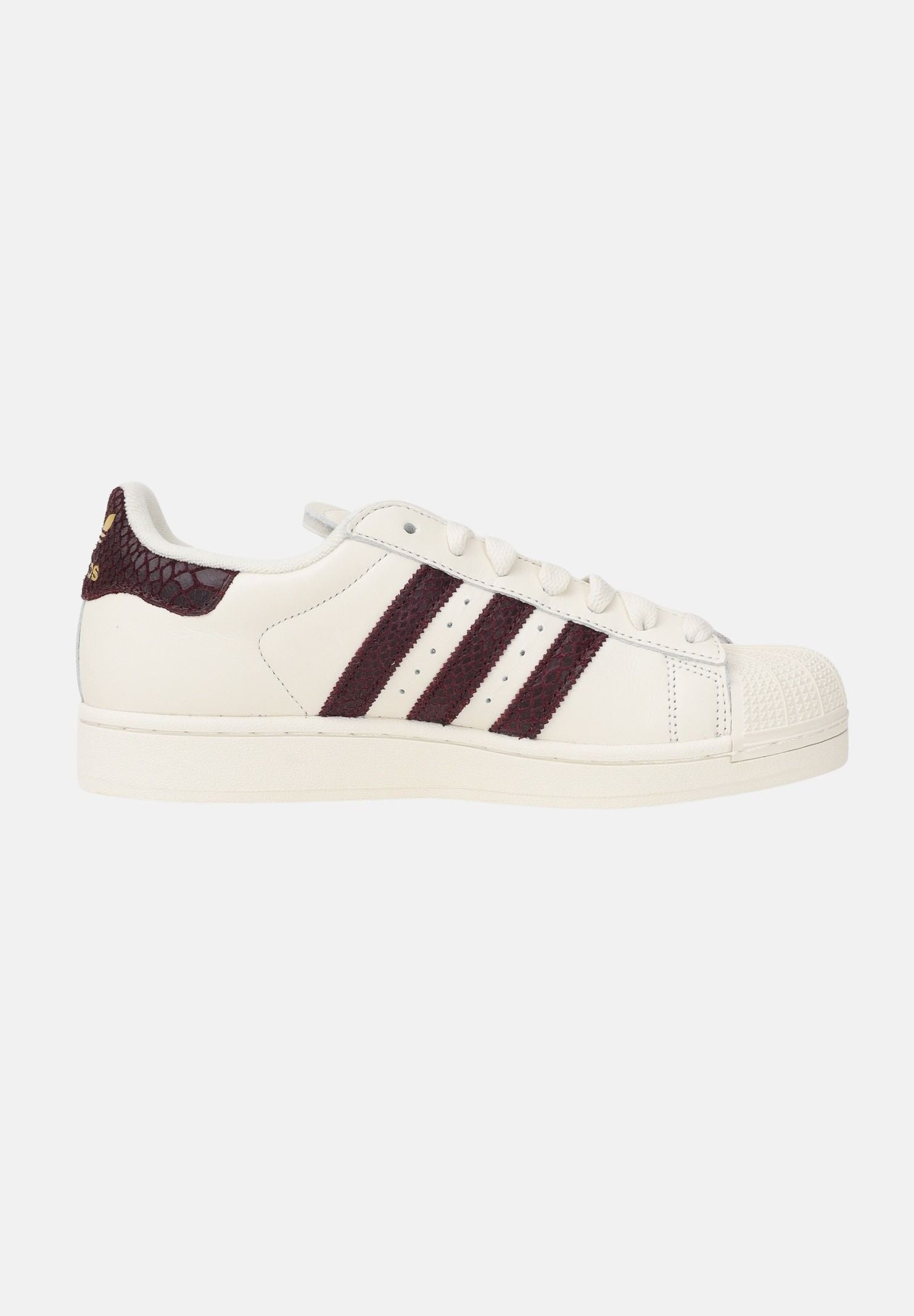ADIDAS ORIGINALS Sneakers SUPERSTAR II panna e bordeaux per uomo e donna KI3570 . ADIDAS ORIGINALS