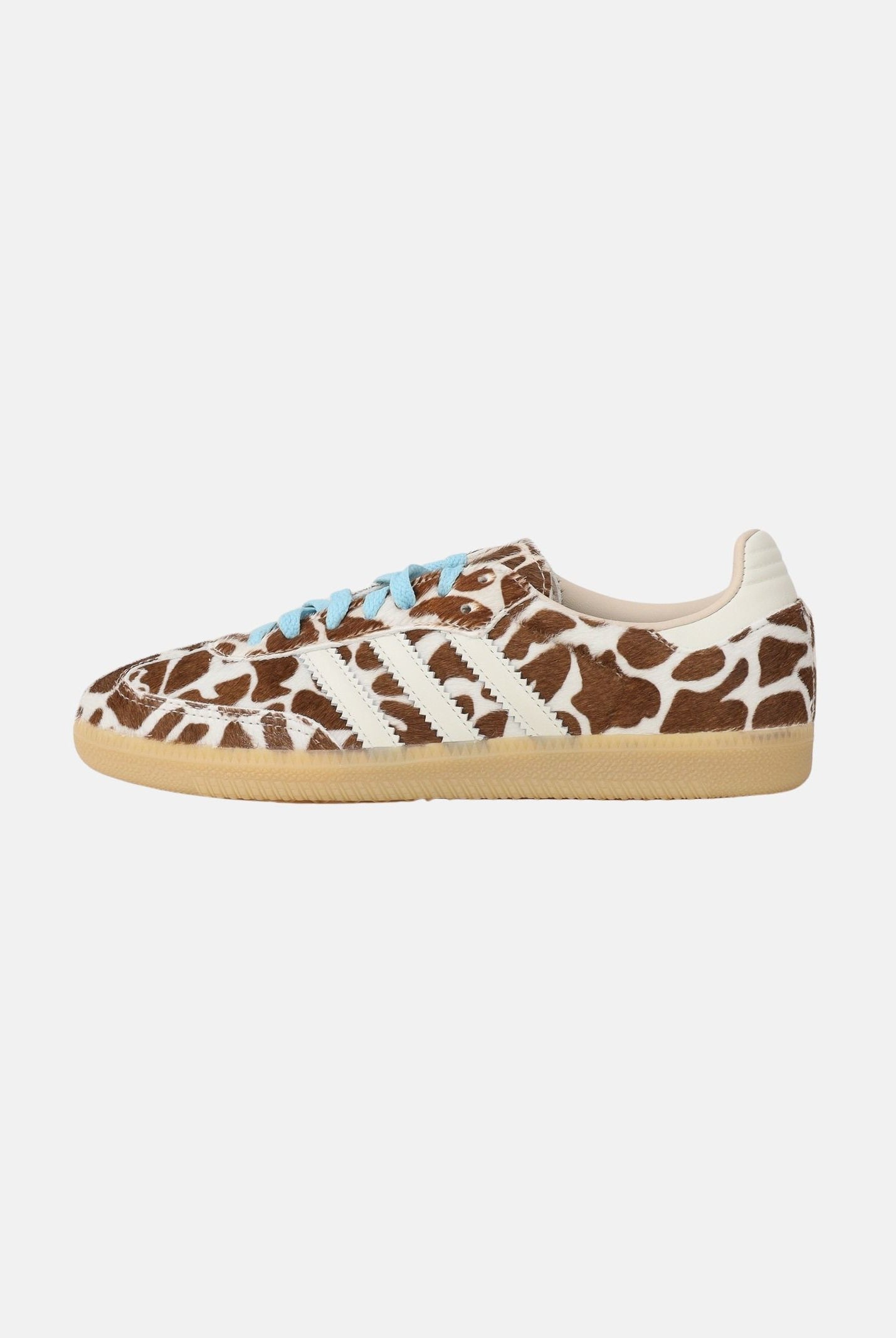 ADIDAS ORIGINALS Sneakers Samba OG panna e marrone per uomo e donna con stampa giraffa KI6669 . ADIDAS ORIGINALS