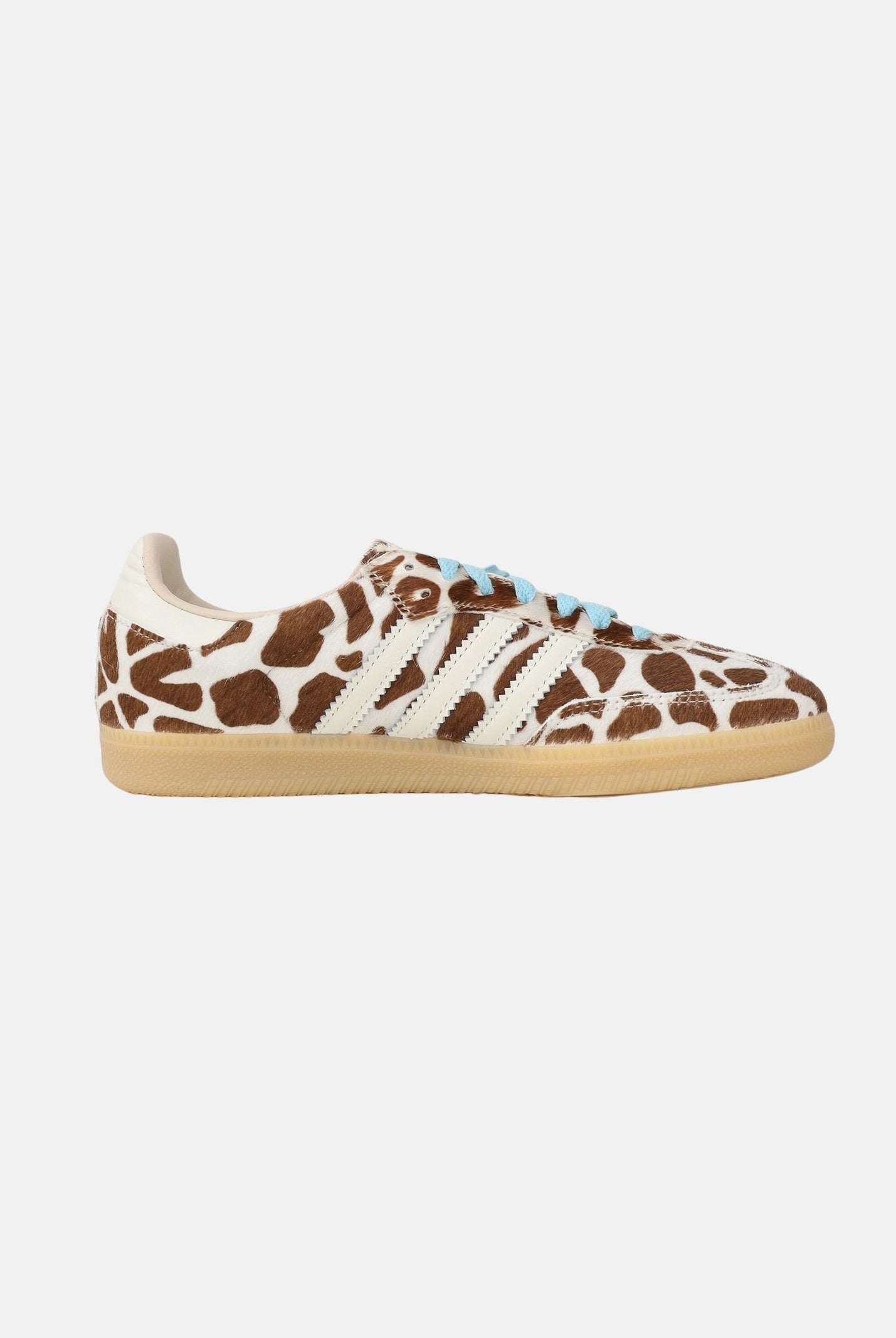 ADIDAS ORIGINALS Sneakers Samba OG panna e marrone per uomo e donna con stampa giraffa KI6669 . ADIDAS ORIGINALS
