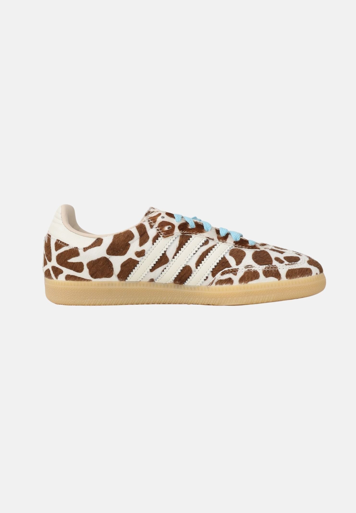ADIDAS ORIGINALS Sneakers Samba OG panna e marrone per uomo e donna con stampa giraffa KI6669 . ADIDAS ORIGINALS