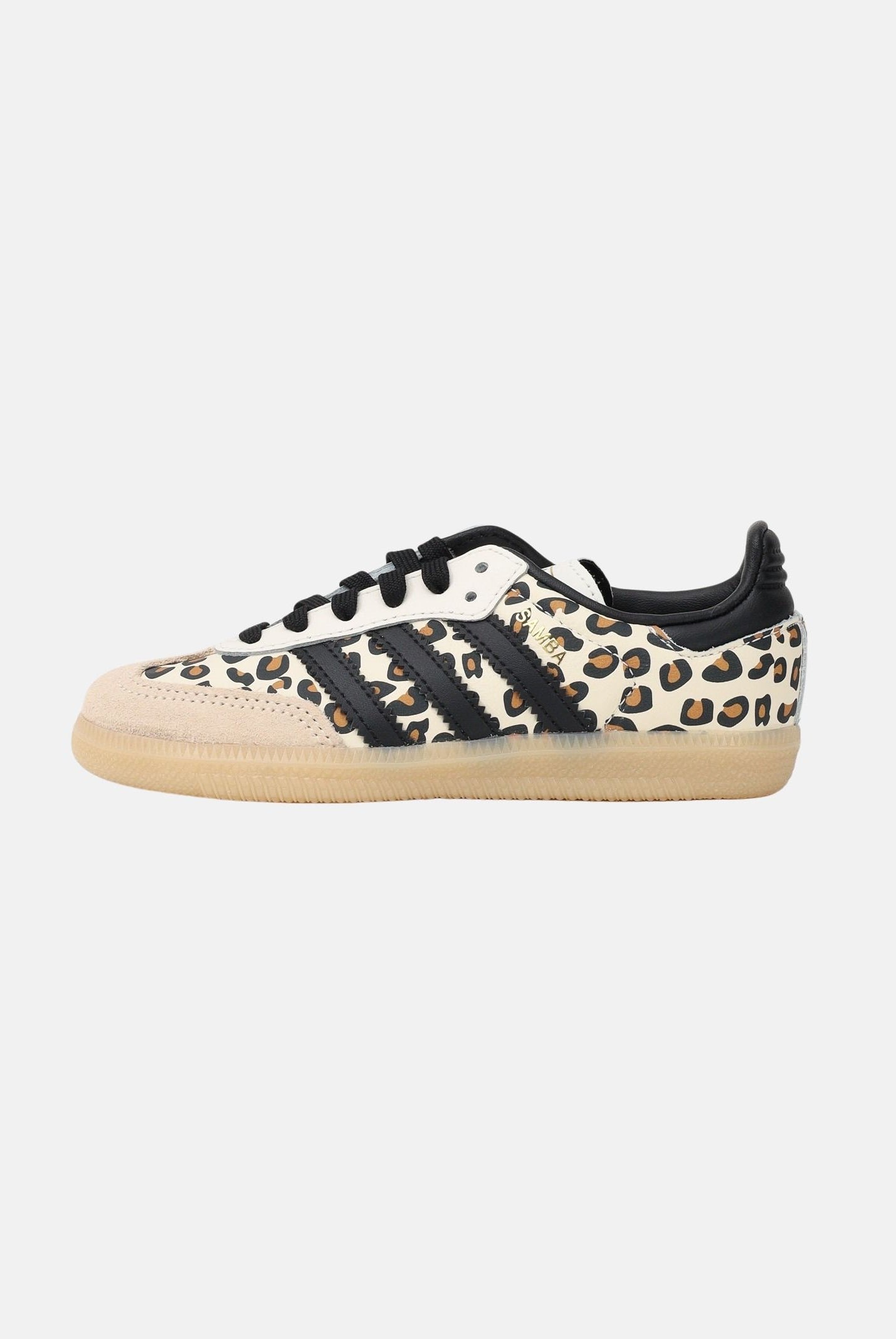 ADIDAS ORIGINALS Sneakers Samba OG panna da bambina con stampa leo KJ0231 . ADIDAS ORIGINALS