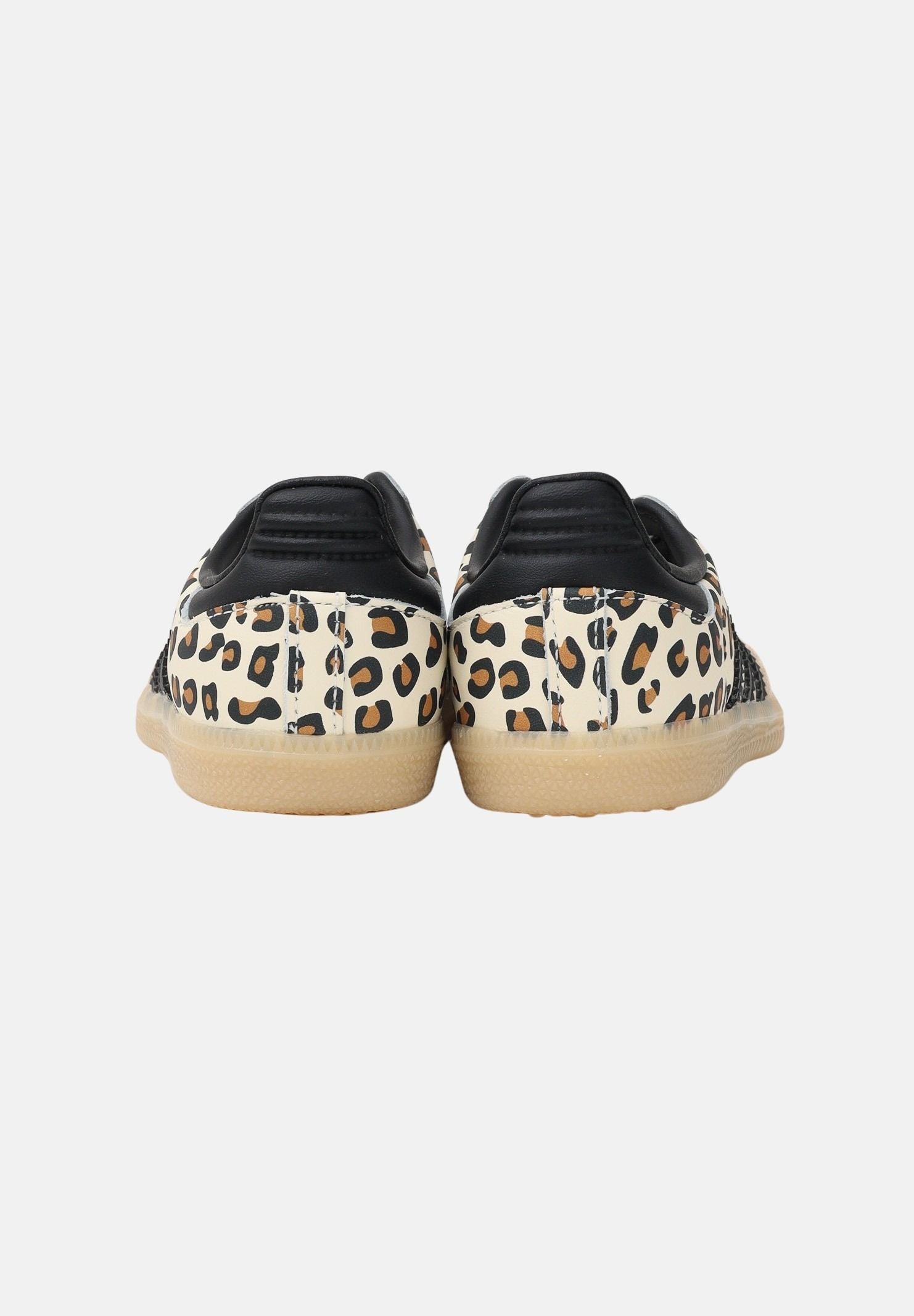 ADIDAS ORIGINALS Sneakers Samba OG panna da bambina con stampa leo KJ0231 . ADIDAS ORIGINALS