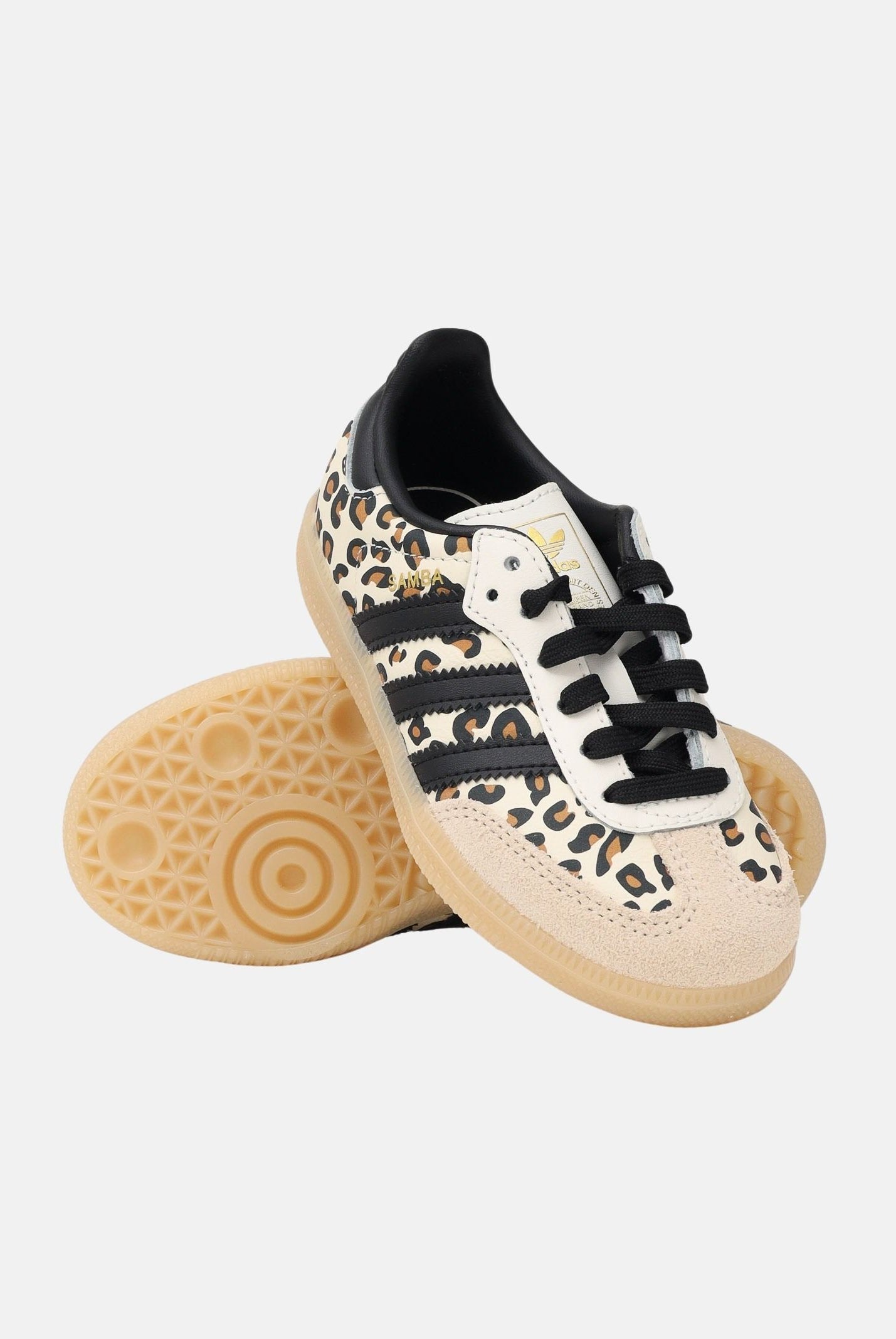 ADIDAS ORIGINALS Sneakers Samba OG panna da bambina con stampa leo KJ0231 . ADIDAS ORIGINALS