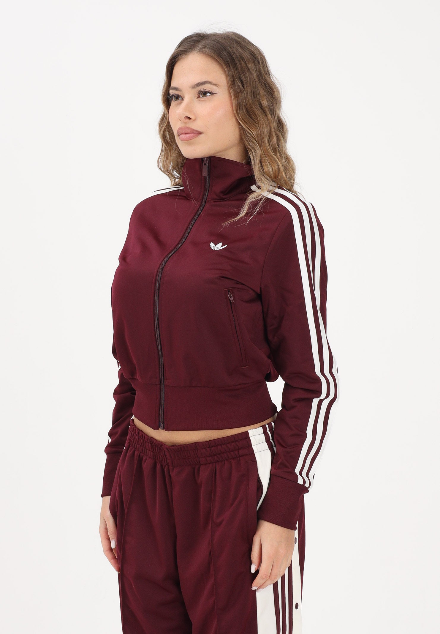 ADIDAS ORIGINALS Felpa con zip FIREBIRD CLASSIC bordeaux da donna KQ6532 . ADIDAS ORIGINALS