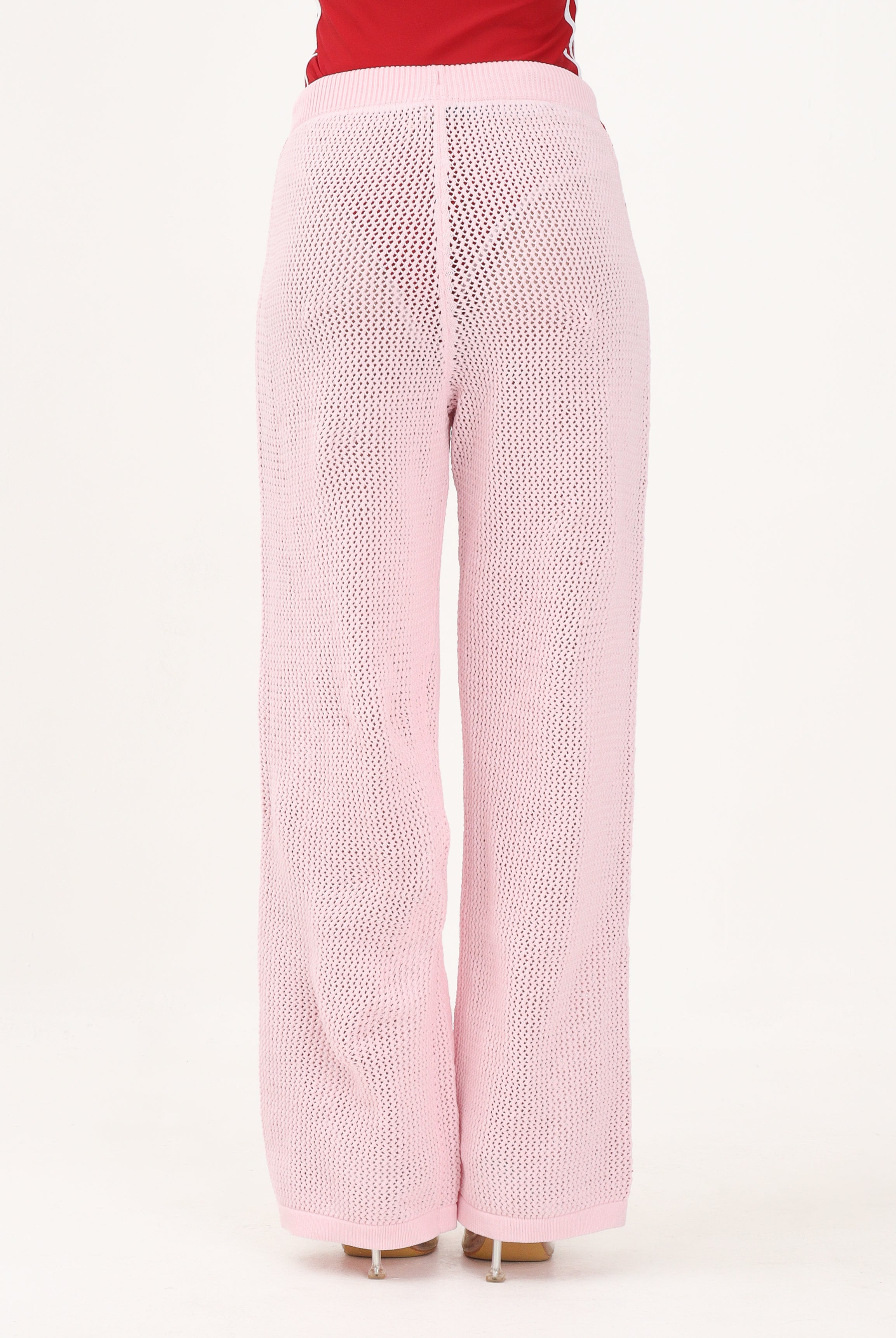 ADIDAS ORIGINALS pantaloni sportivi Firebird Knitted Crochet Track Pants clpink/red rosa donna. KQ6659 . ADIDAS ORIGINALS