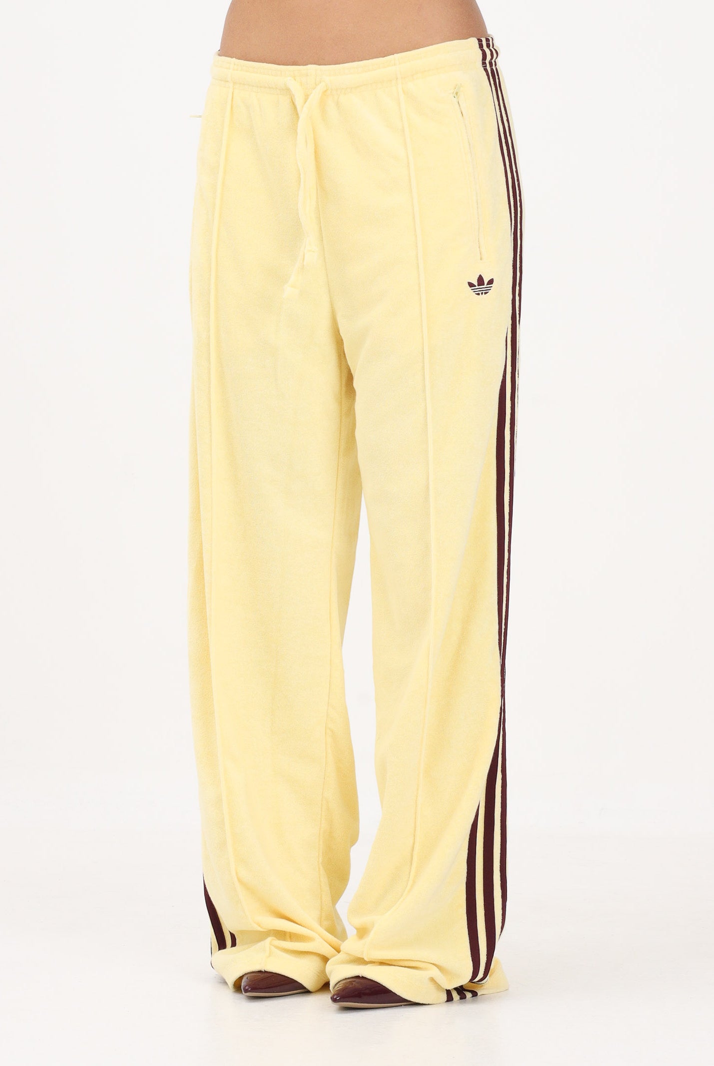ADIDAS ORIGINALS Pantalone sportivo TERRY TOWEL FIREBIRD giallo da donna KQ6662 . ADIDAS ORIGINALS