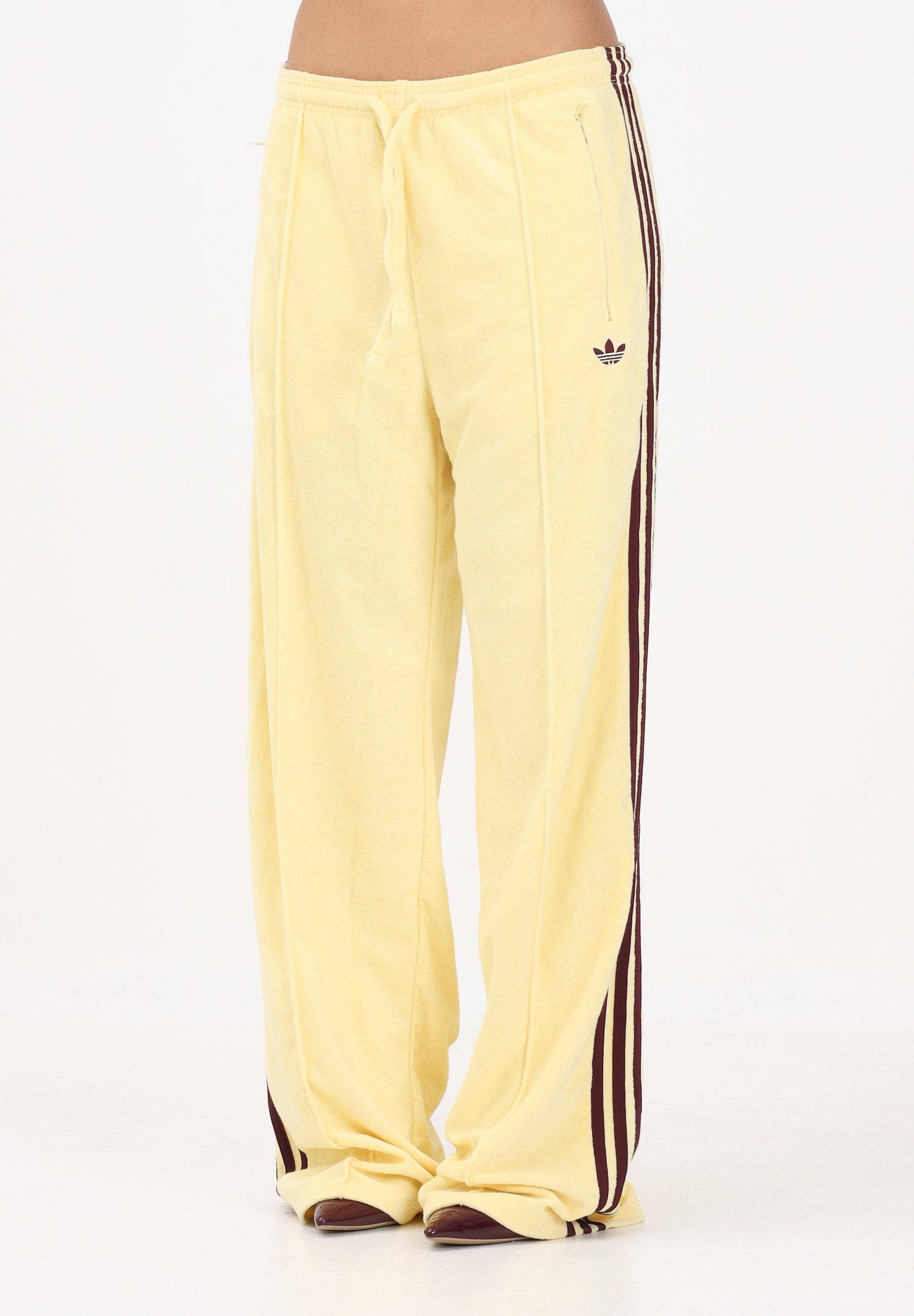 ADIDAS ORIGINALS Pantalone sportivo TERRY TOWEL FIREBIRD giallo da donna KQ6662 . ADIDAS ORIGINALS
