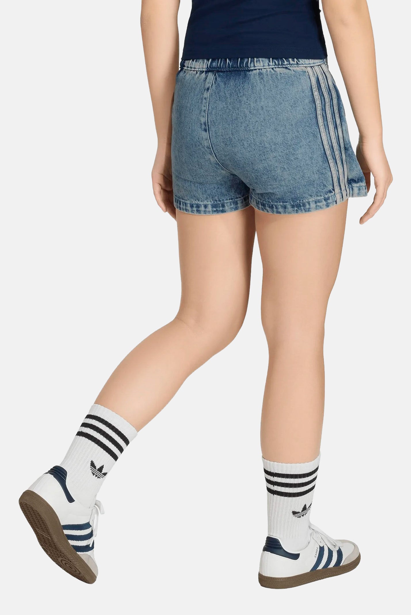 ADIDAS ORIGINALS Gonna-pantaloncino dark-blue, corrispondente al blu denim, da bambina con 3- Stripes laterali<BR/> KR6536 . ADIDAS ORIGINALS