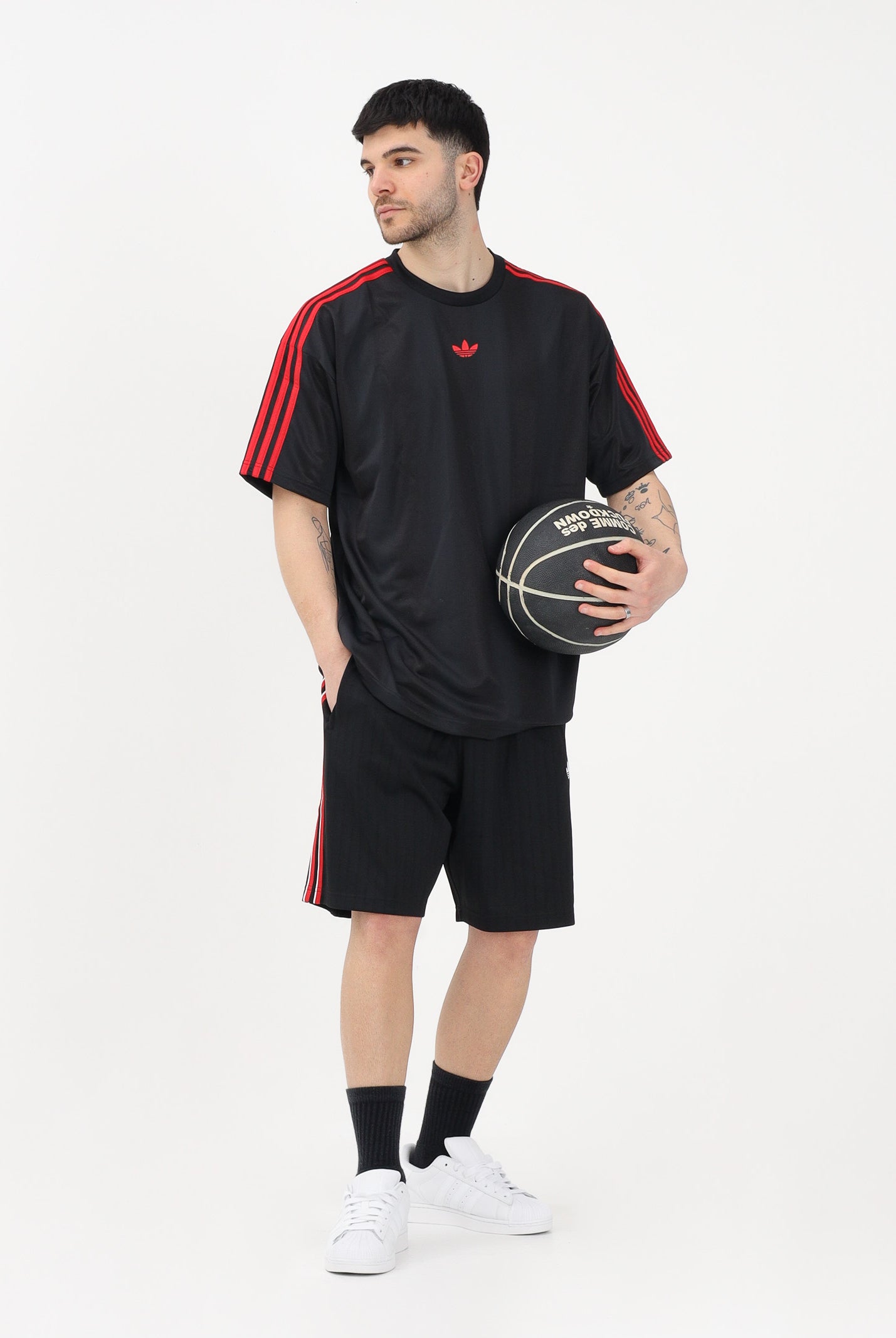 ADIDAS ORIGINALS Shorts sportivo Firebird Engineered Stripes nero da uomo KS5505 . ADIDAS ORIGINALS