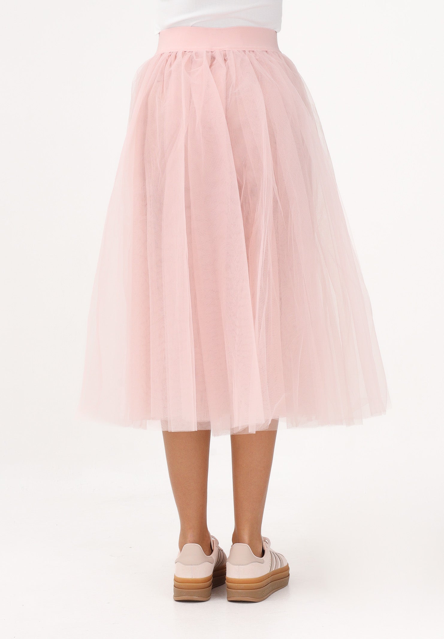 ADIDAS ORIGINALS Gonna midi in tulle rosa da donna KS6562 . ADIDAS ORIGINALS