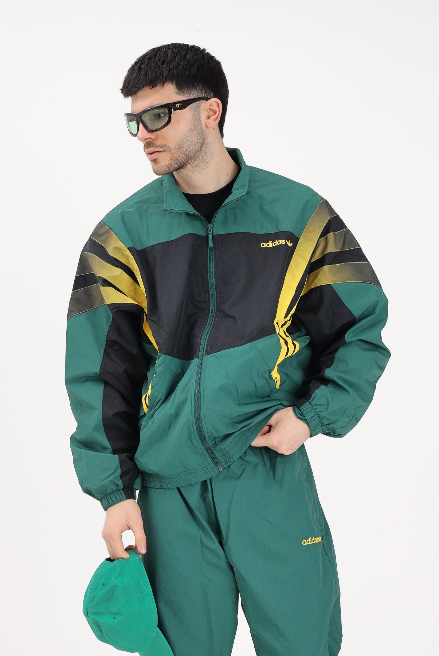 ADIDAS ORIGINALS Giacca a vento SANTIAGO verde da uomo KS8325 . ADIDAS ORIGINALS