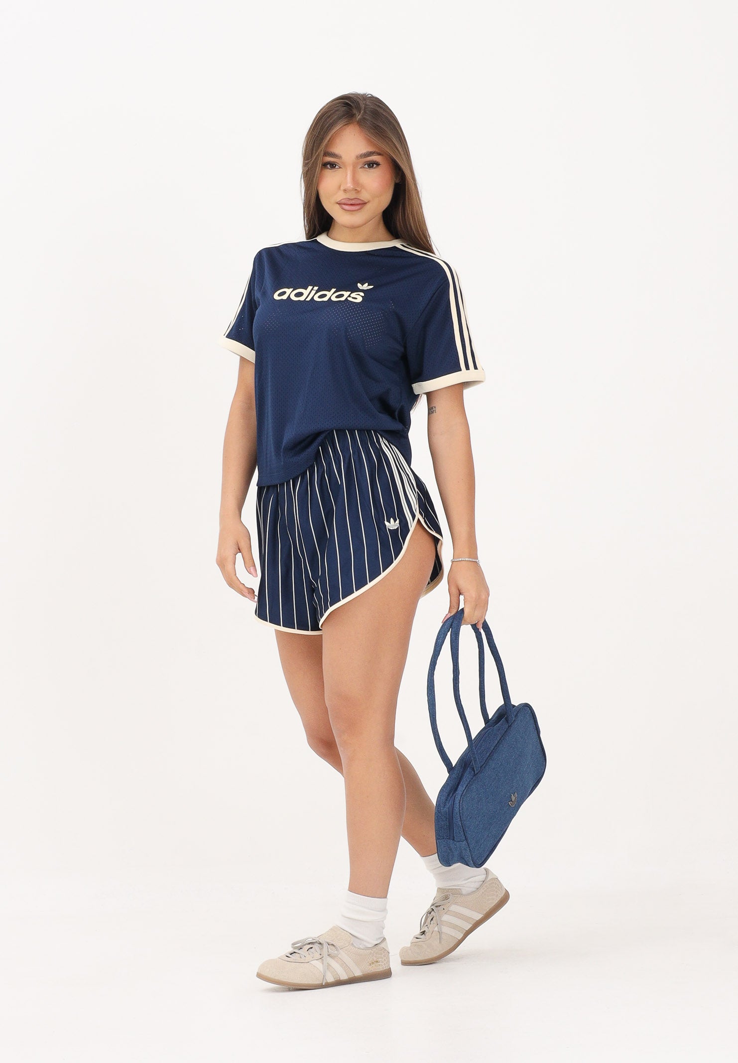 ADIDAS ORIGINALS Shorts sportivo FIREBIRD blu da donna KT1852 . ADIDAS ORIGINALS