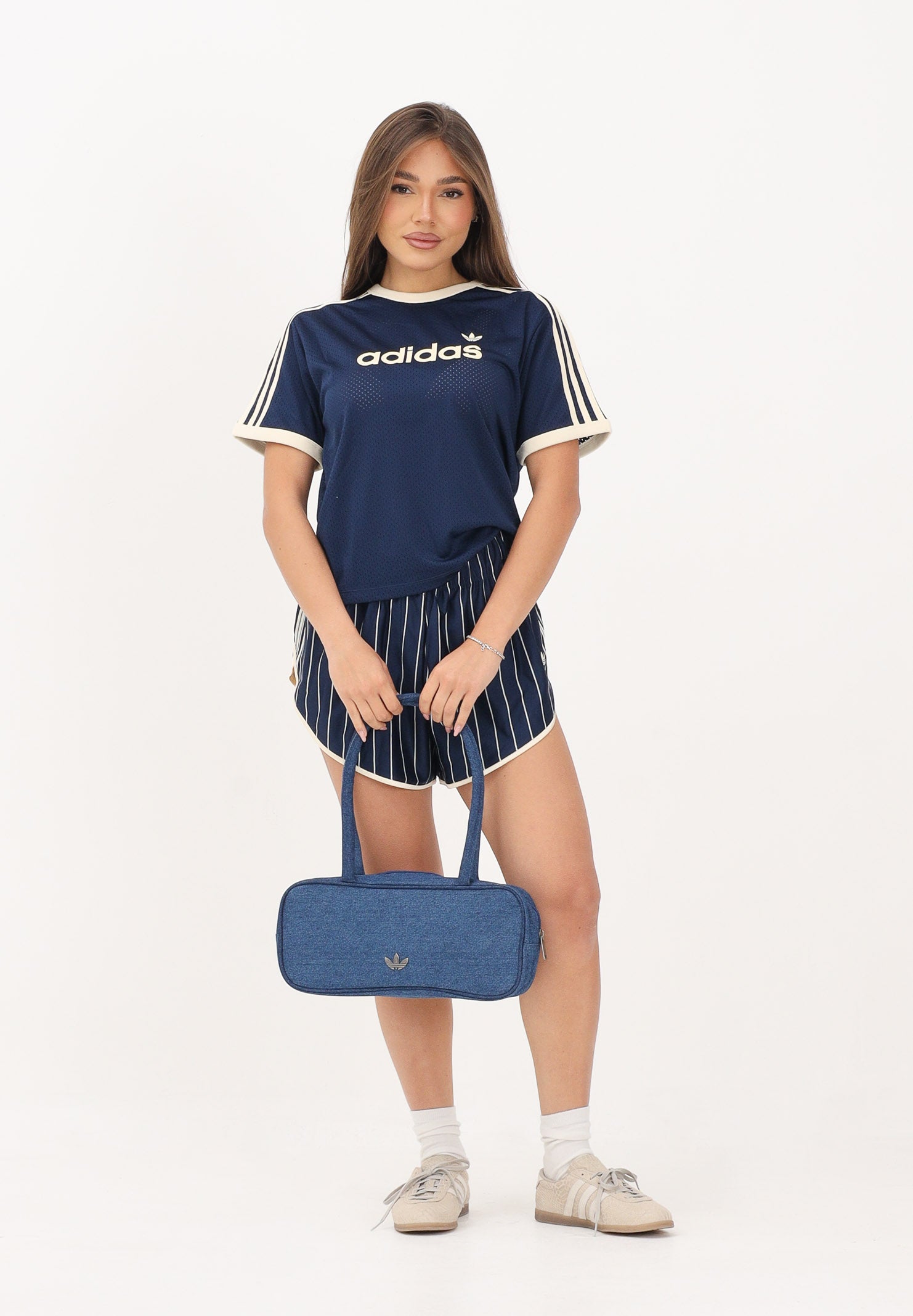 ADIDAS ORIGINALS Shorts sportivo FIREBIRD blu da donna KT1852 . ADIDAS ORIGINALS