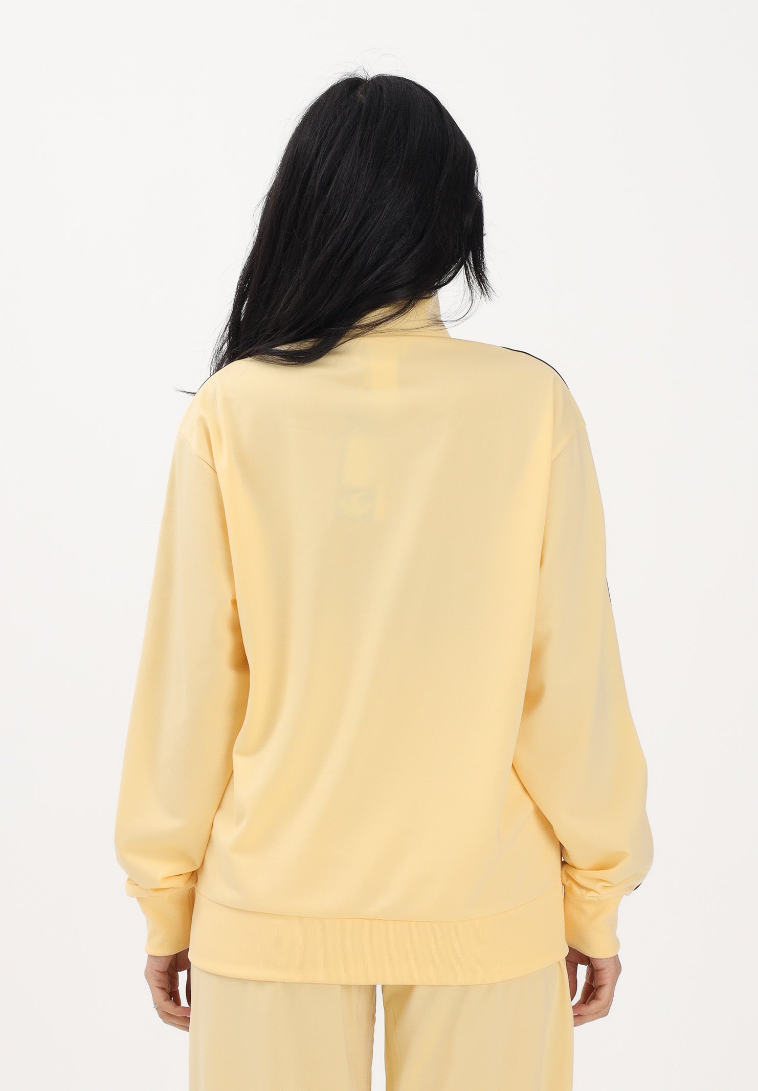 ADIDAS ORIGINALS Felpa con zip FB TT Loose gialla da donna KU8124 . ADIDAS ORIGINALS