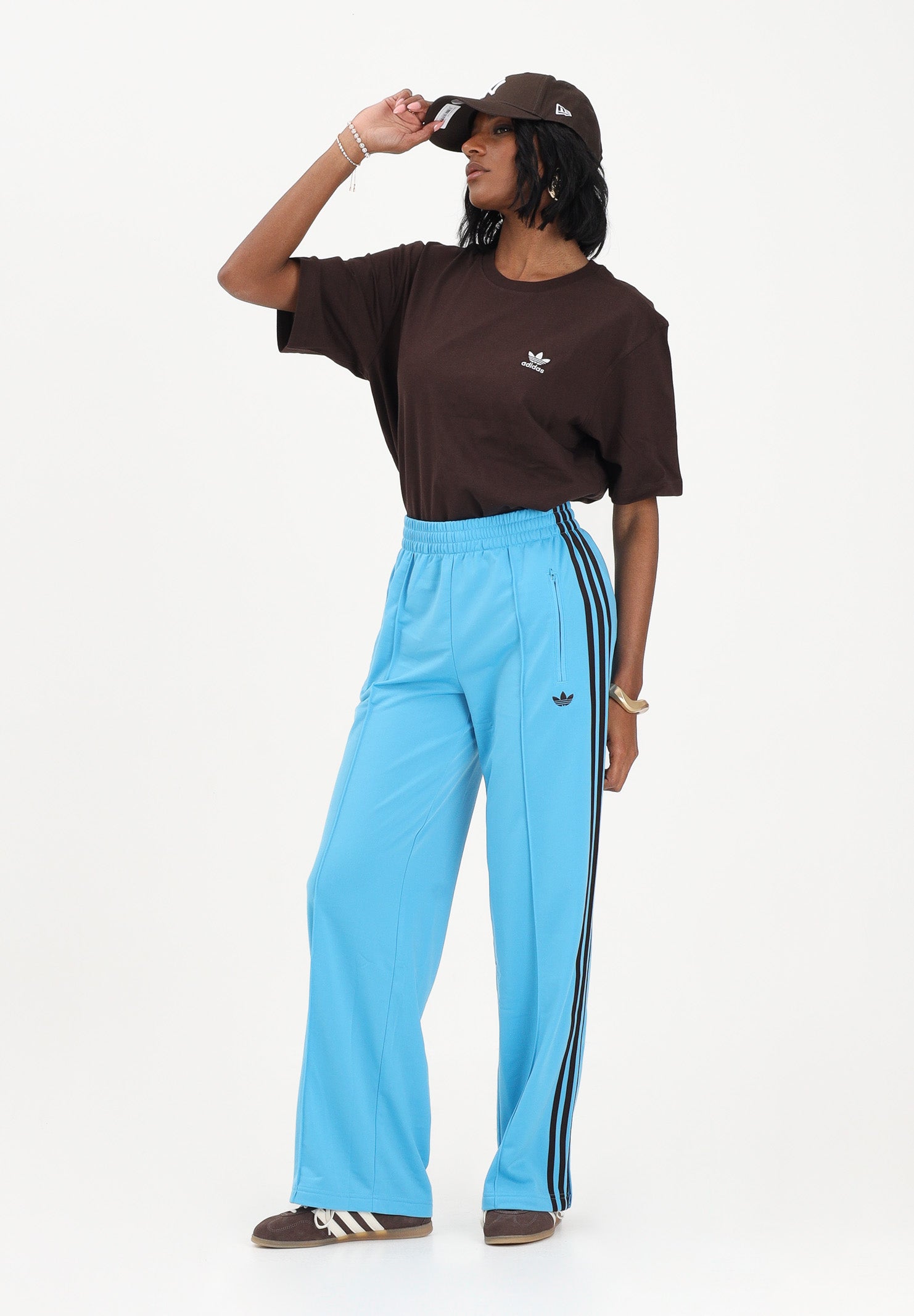 ADIDAS ORIGINALS Pantalone sportivo FB TP Loose azzurro da donna KU8128 . ADIDAS ORIGINALS