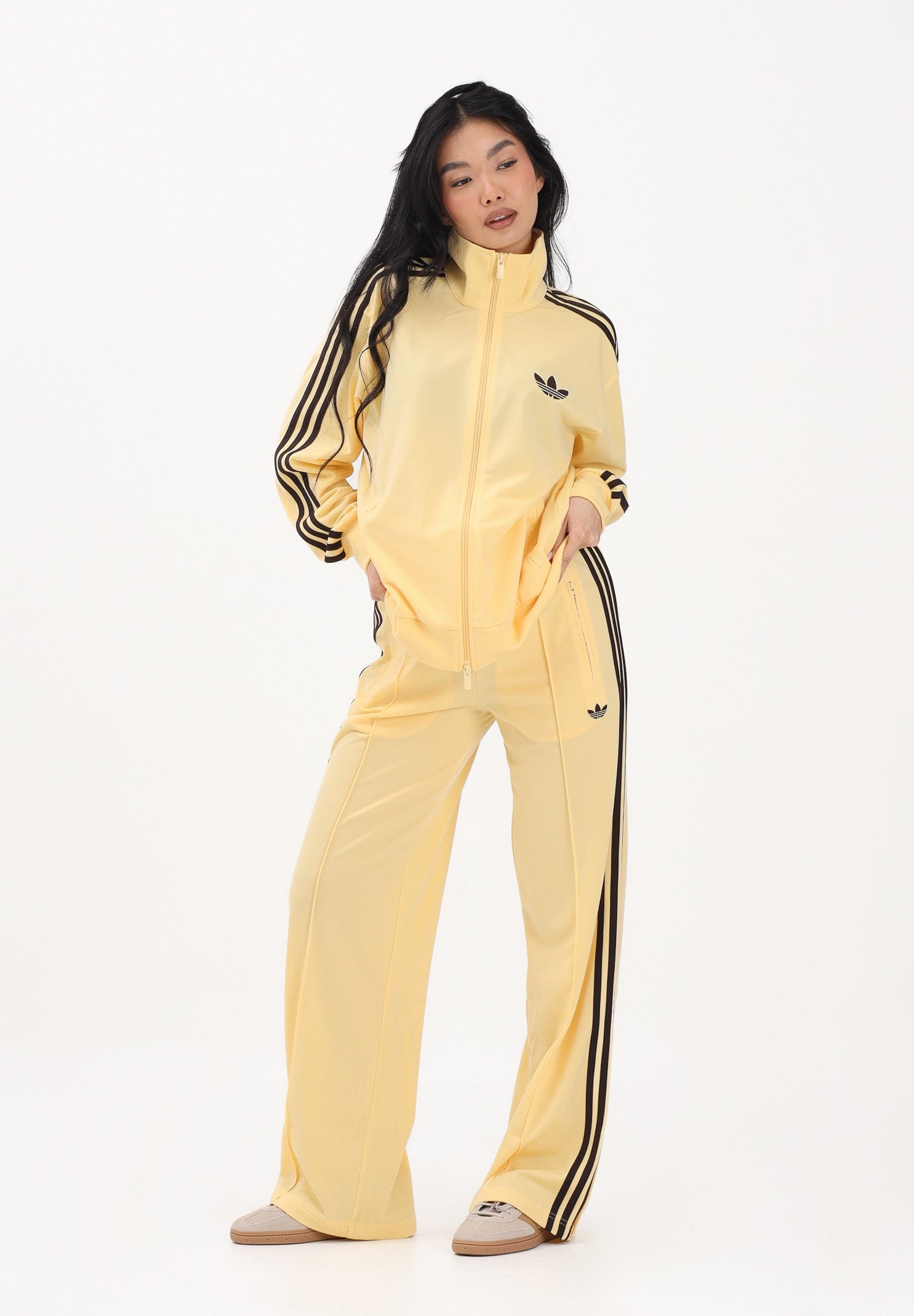 ADIDAS ORIGINALS Pantalone sportivo FB TP Loose giallo da donna KU8129 . ADIDAS ORIGINALS