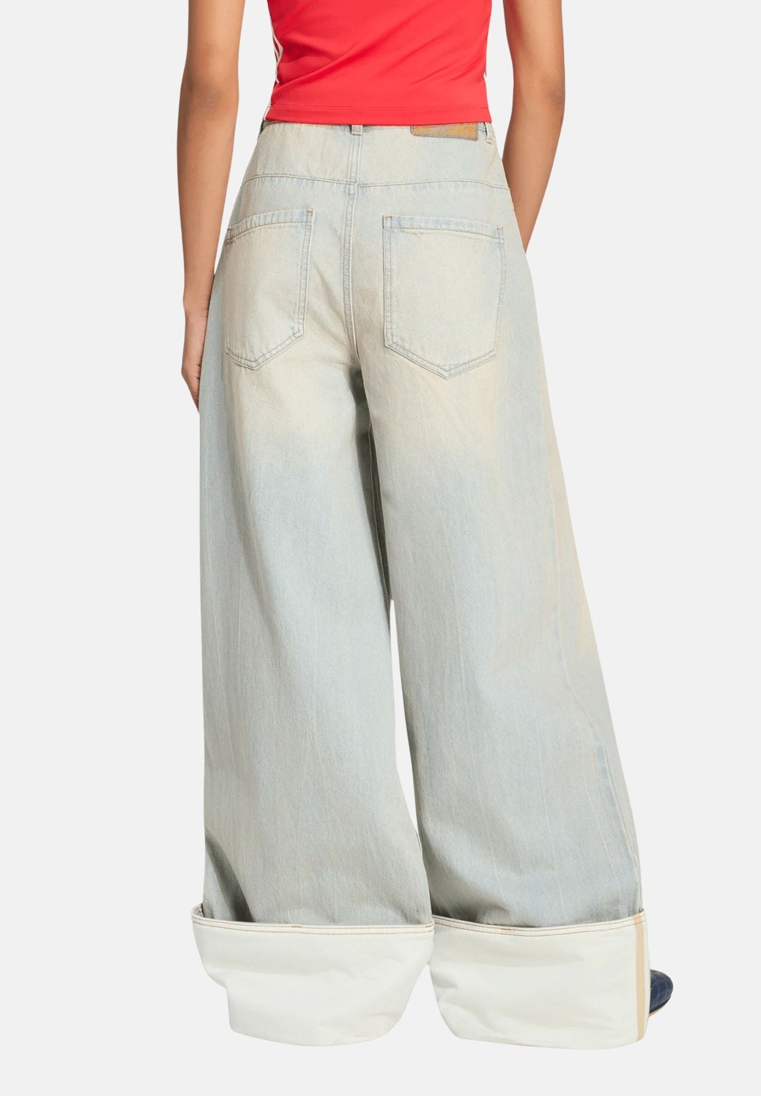 ADIDAS ORIGINALS Jeans VINTAGE WIDE LEG denimf azzurro chiaro da donna <BR/> KW4517 . ADIDAS ORIGINALS