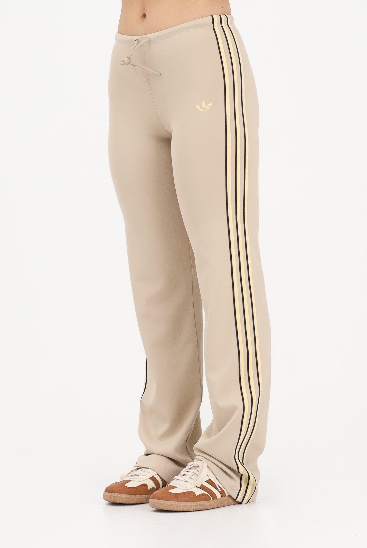 ADIDAS ORIGINALS Pantalone sportivo SLOUCHY STRAIGHT LEG beige da donna KW4555 . ADIDAS ORIGINALS