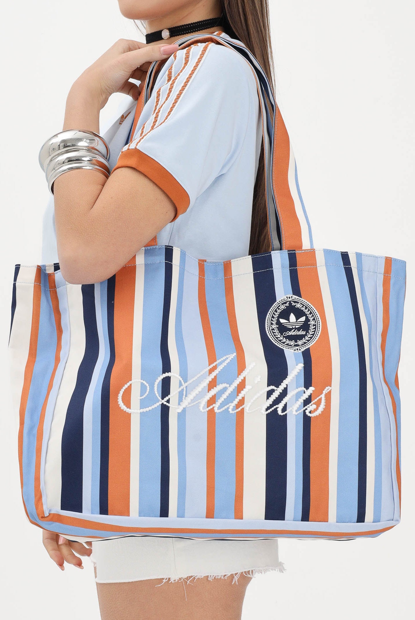 ADIDAS ORIGINALS Shopper azzurra da donna in tela KX5259 . ADIDAS ORIGINALS