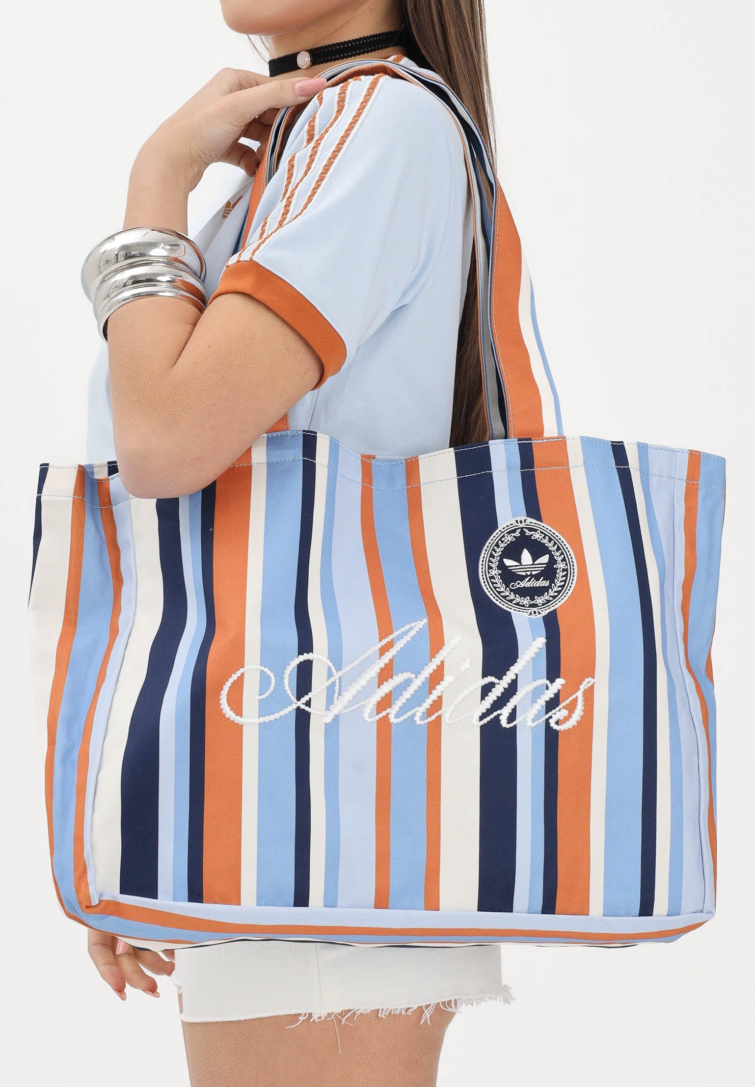 ADIDAS ORIGINALS Shopper azzurra da donna in tela KX5259 . ADIDAS ORIGINALS